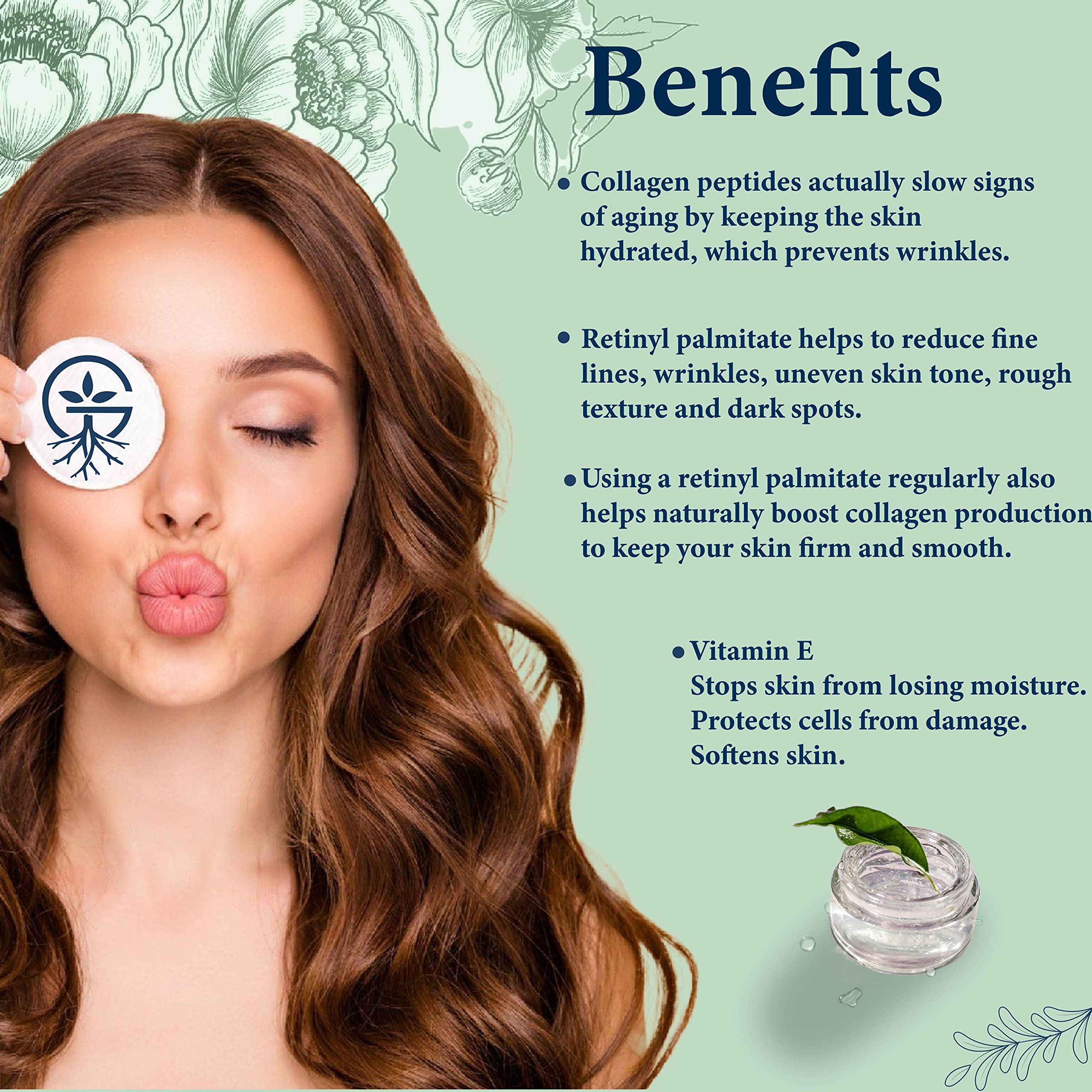 Collagen Peptides & Vitamin C & E Under Eye Gel - 15ml | Dark Circle & Puffiness Relief | Hydrating Eye Treatment for Day & Night Use
