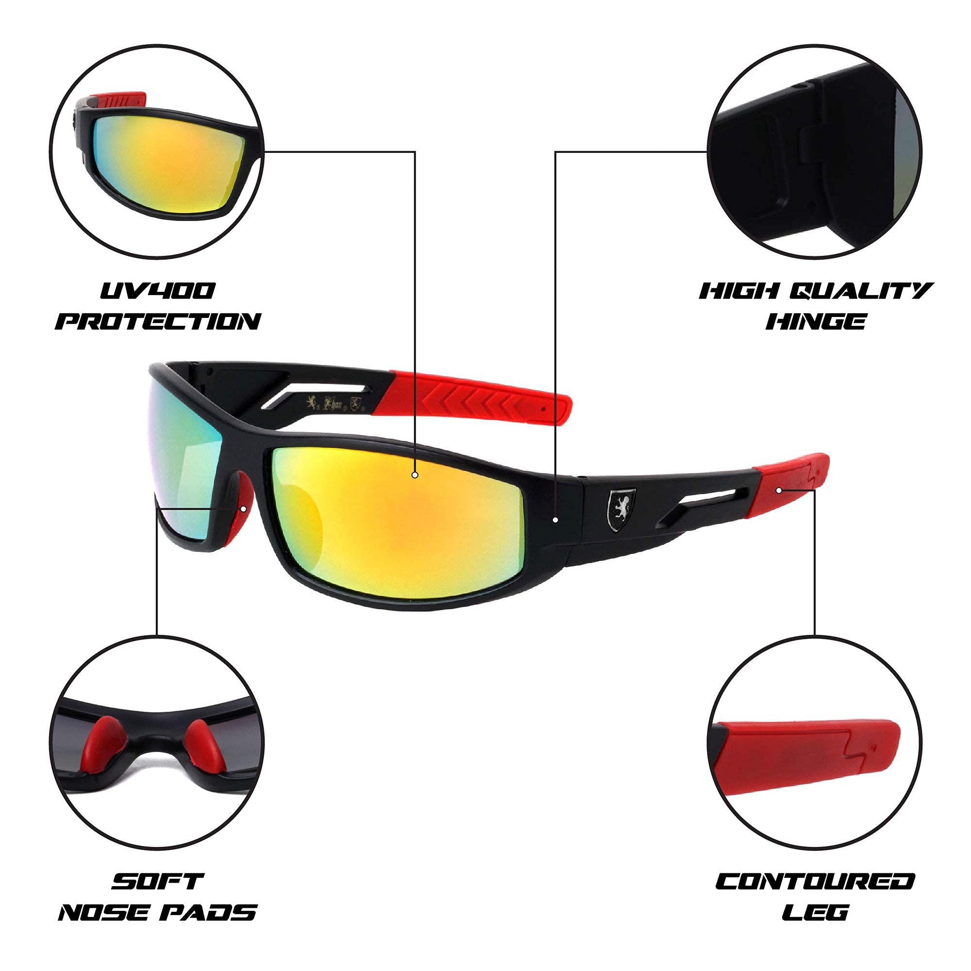 Derby Lightweight Men's Sports Sunglasses UV 400 Protection Polarized - Running Cycling Golf Driving Outdoor Activities
