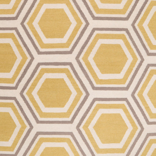 Fallon Hexagon Area Rug - Soft Tan Bohemian Style Floor Mat for Living Room, Bedroom, or Nursery - Non-Slip Home Decor Carpet with Geometric Pattern
