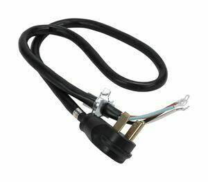 Amana PT400 Electric Range Power Cord - 4 Prong 50 Amp Stove Cord, Black - Perfect for Home Kitchen Appliances & Electric Stoves Installation