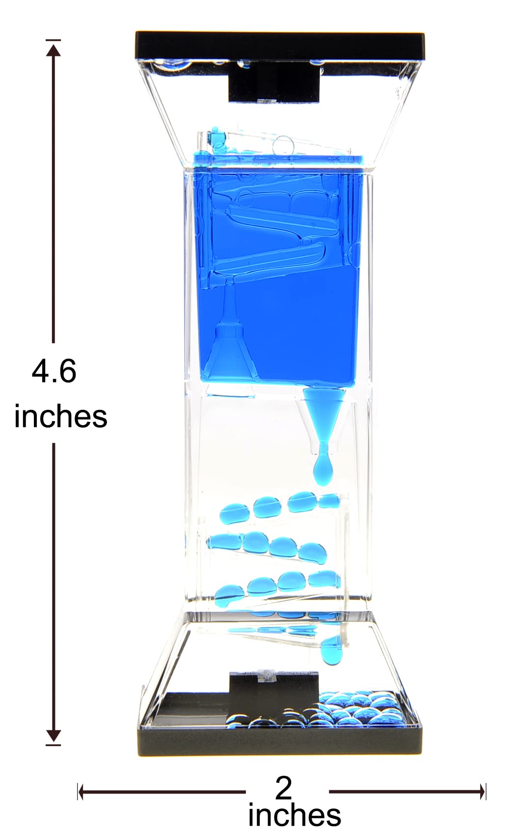 PowerTRC Liquid Motion Bubbler Sensory Toy - ADHD & Anxiety Relief Fidget Toy for Kids & Adults | Calming Desk Decor with Swirling Water Bubbles | Perfect for Stress Relief, Autism Therapy & Office Relaxation