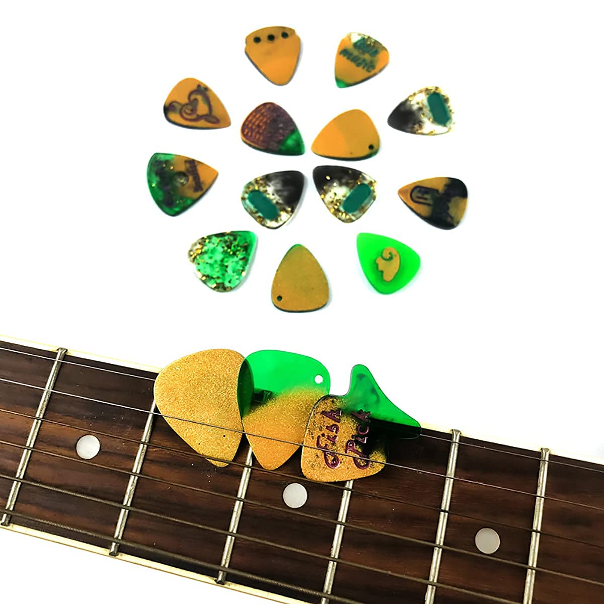 Premium Silicone Guitar Pick Molds for Resin Casting - Triangle Plectrum & Pick Case Epoxy Molds - DIY Musical Accessories for Guitarists - Perfect for Handmade Jewelry, Keychains & Gift Making