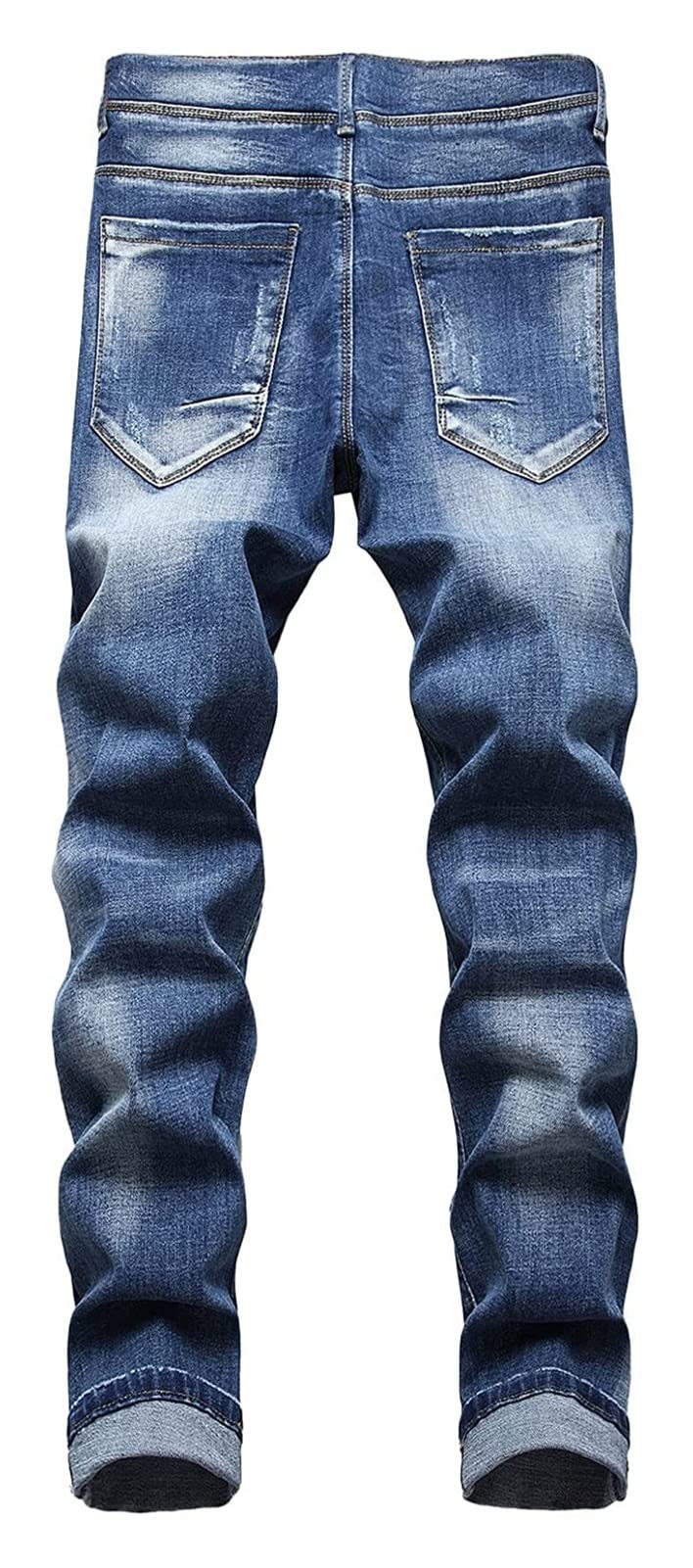 Men's Hip Hop Jeans - Straight Fit Denim Pants for Casual Wear | Trendy Streetwear & Everyday Comfort | Perfect for Urban Style, Parties, and Daily Outfits