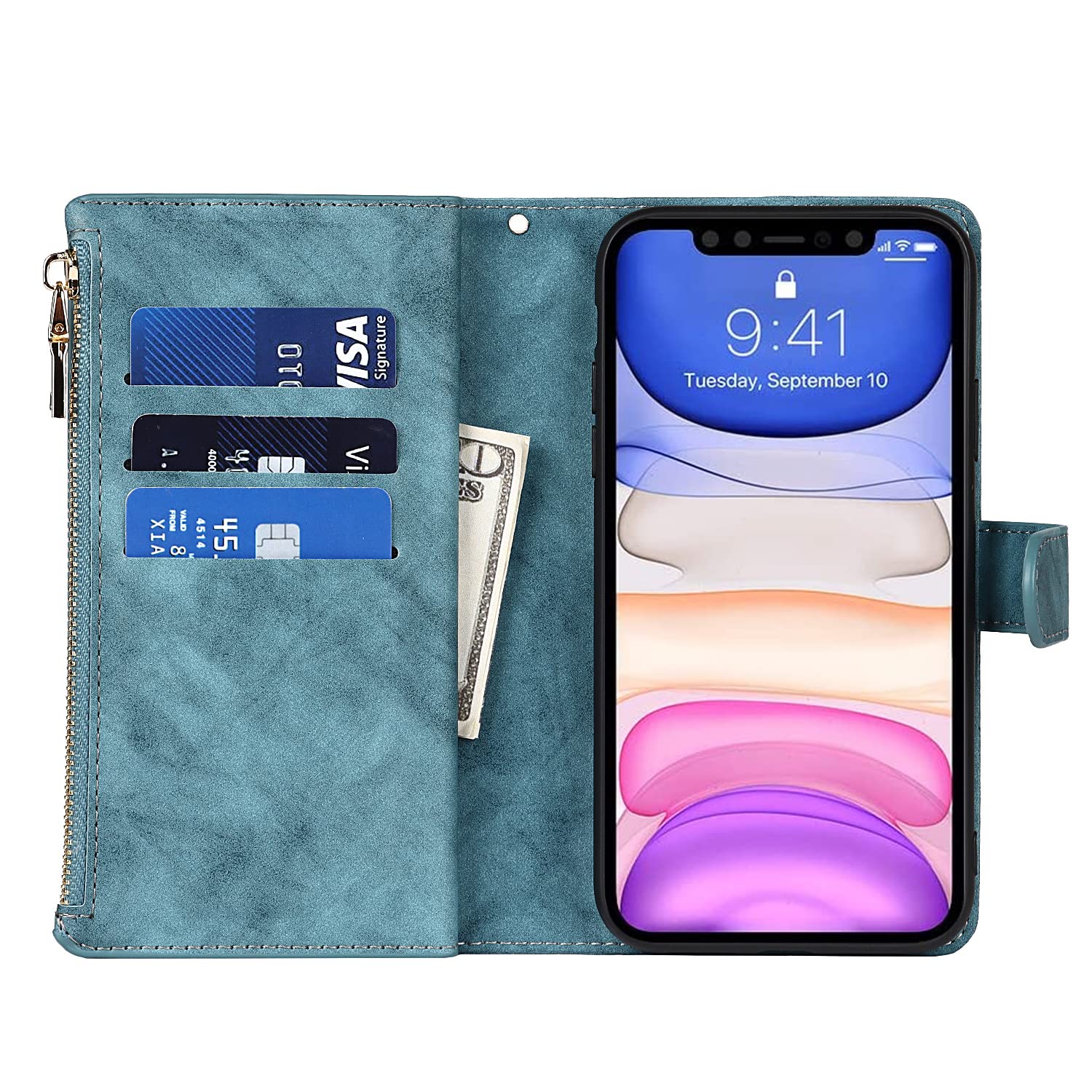 Premium Leather Wallet Case for iPhone 11 (6.1