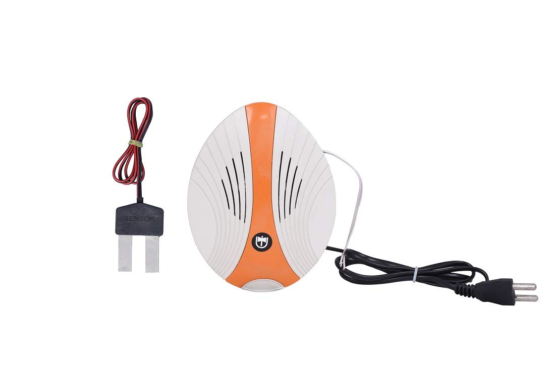 Aarav Water Tank Overflow Alarm Siren with Voice Alert - Wired Sensor Security System & Free Water Detector (AUWA-12AC) for Home, Basement, and Industrial Use