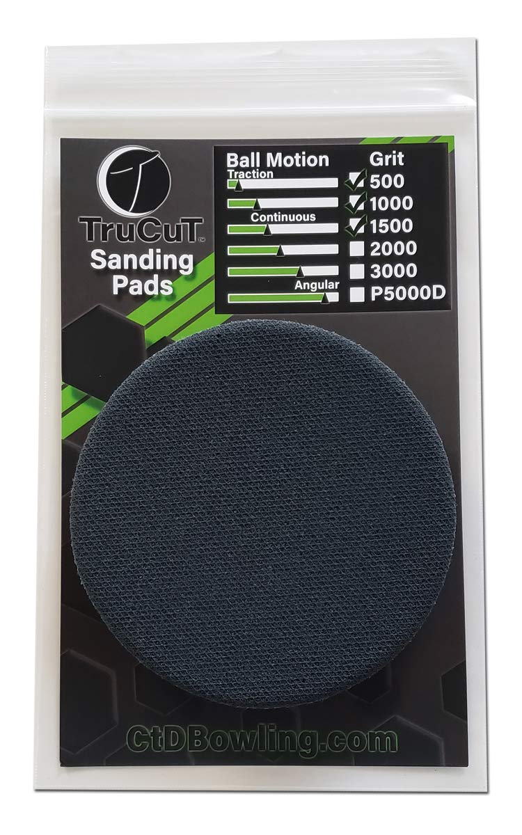 TruCut Sanding Pads 3-Pack | 6-Inch Bowling Ball Sanding Discs | Professional Bowling Ball Resurfacing & Restoration Kit | Perfect for Surface Management & Ball Maintenance | Ideal for Home Bowling Alleys & Pro Shops