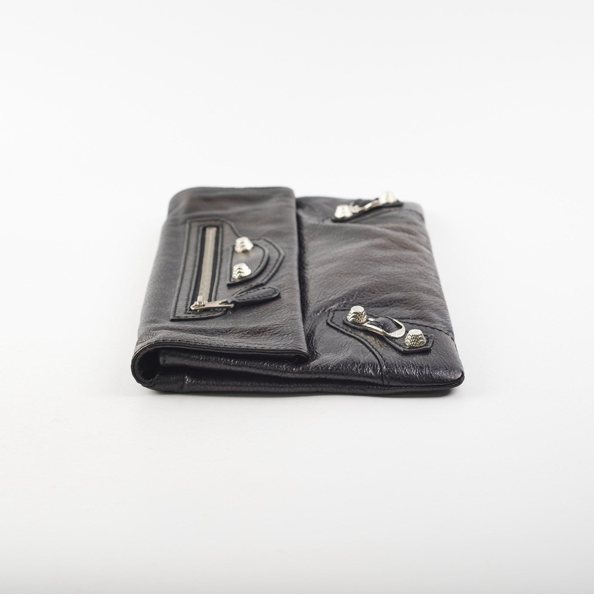 Balenciaga City Clutch Bag - Black Iridescent Leather Crossbody Purse for Women | Fashionable Evening Bag for Parties & Date Nights