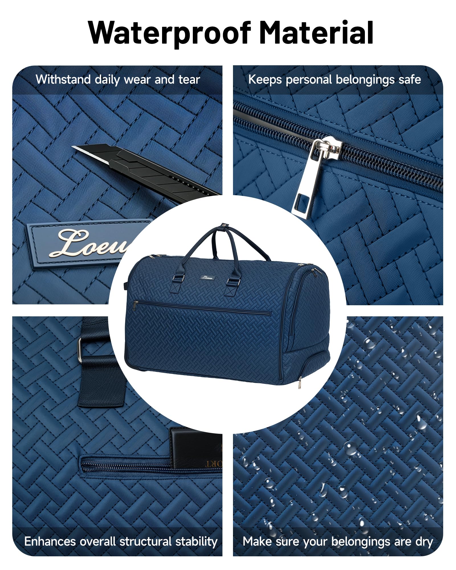 93L Wheeled Carry-On Duffle Garment Bag - Waterproof Rolling Suitcase with Shoe Compartment for Men & Women | Perfect for Business Travel, Weekend Getaways & Airplane Trips