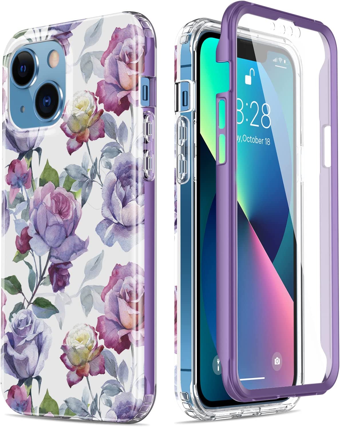 iPhone 13 Mini Case with Built-in Screen Protector - Military Grade Shockproof Rugged Cover for Ultimate Protection | Perfect for Outdoor Adventures, Travel & Daily Use