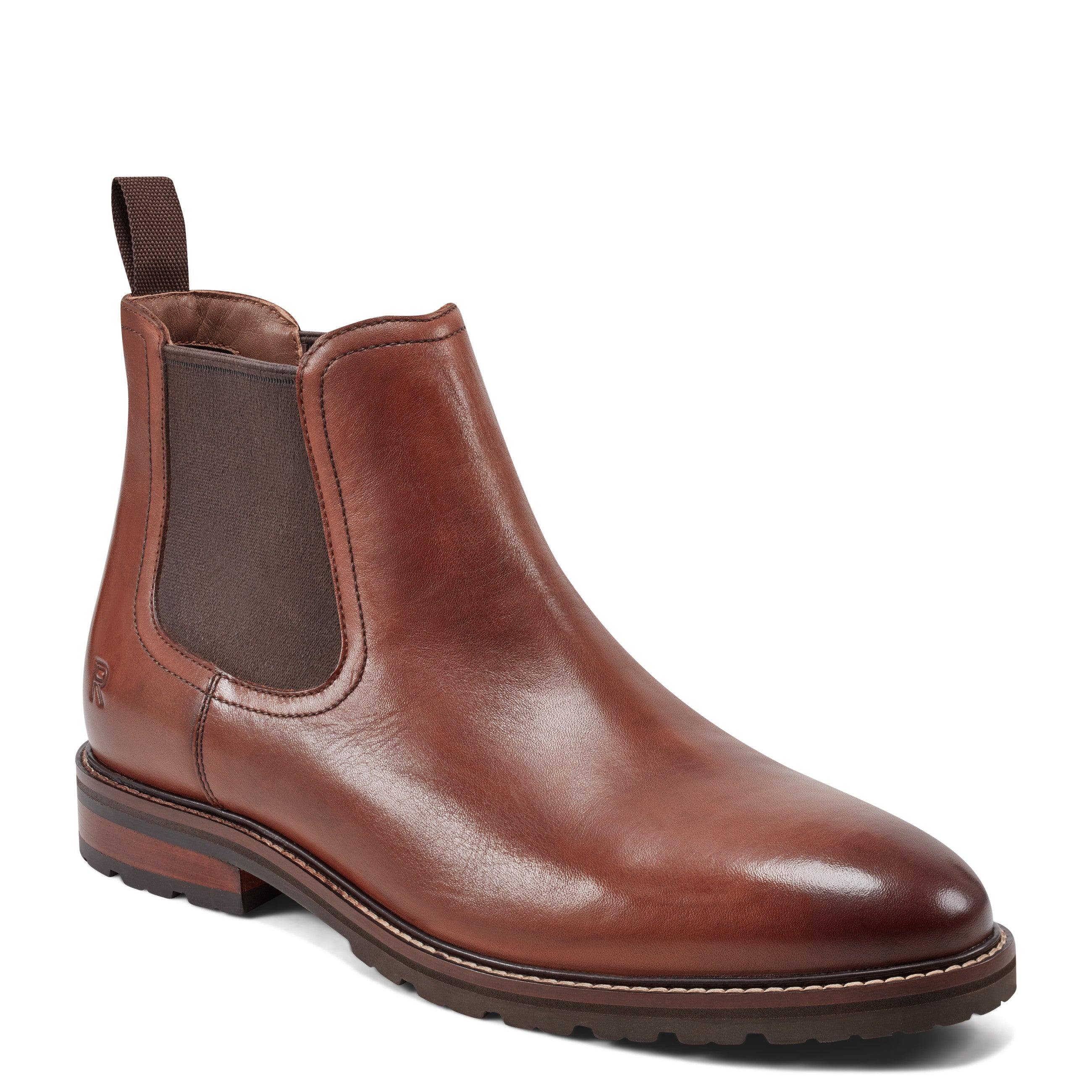 Men's Cassius Slip-On Almond Toe Boots - Comfortable & Stylish Leather Boots for Casual Wear & Outdoor Activities
