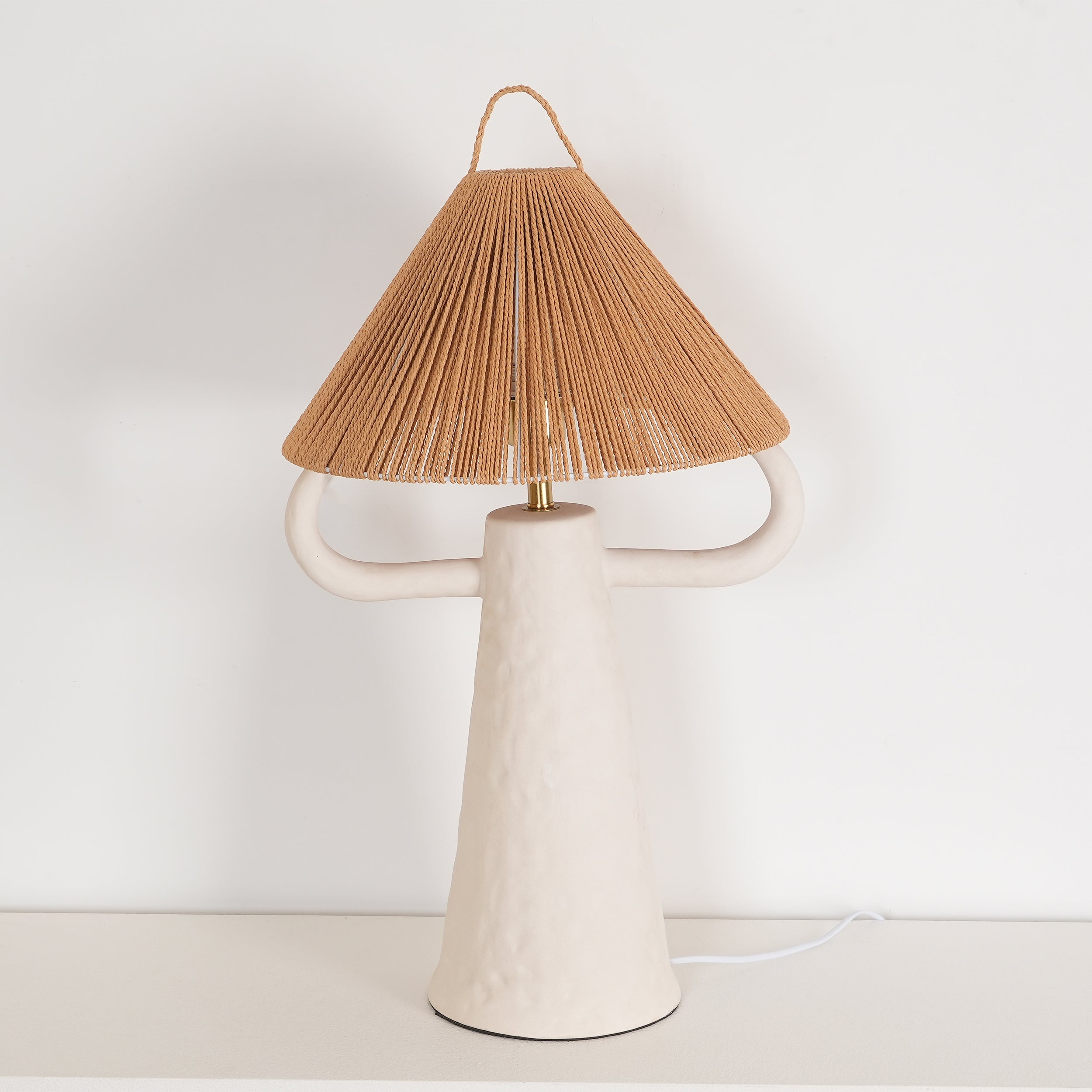 Dona Ceramic Table Lamp - Elegant Handcrafted Night Light for Bedroom, Living Room, and Office Decor - Perfect for Cozy Ambiance and Relaxation