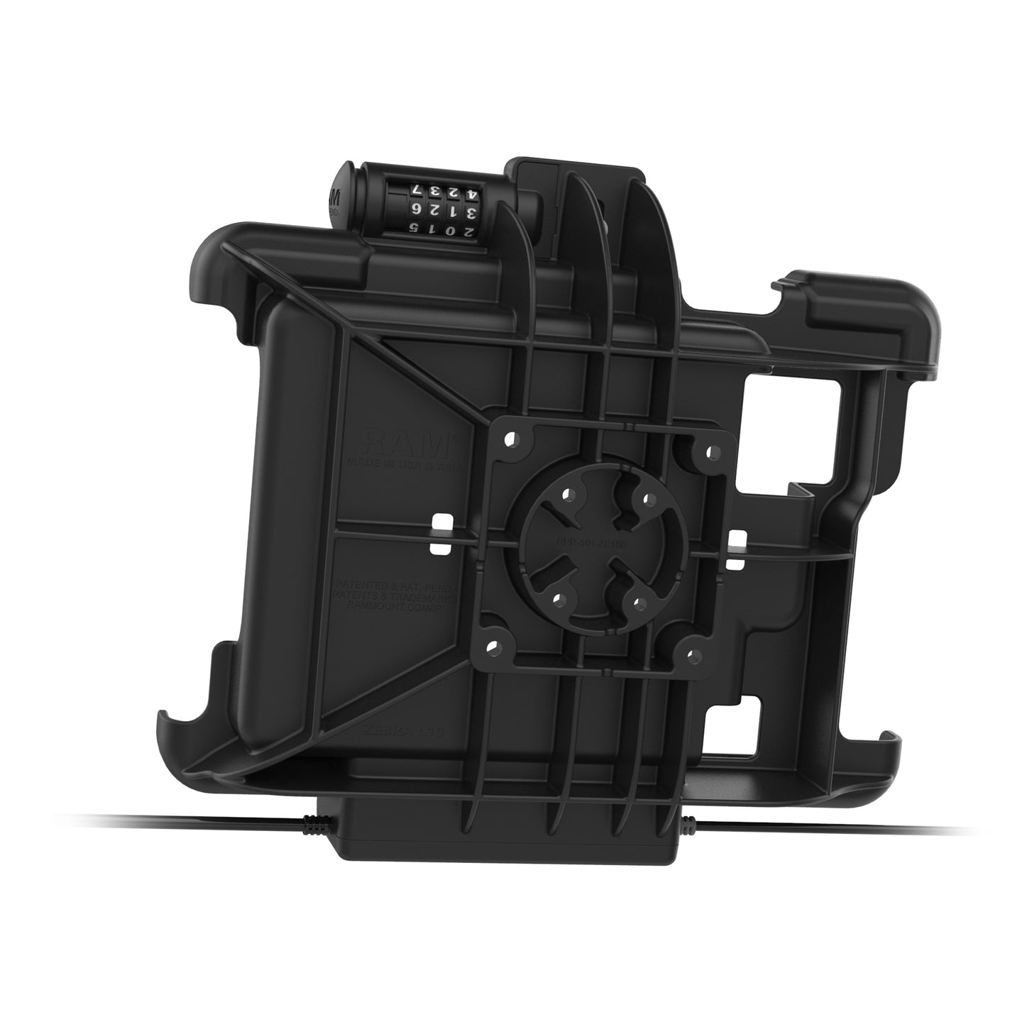 GDS® Combo Locking Power & Data Dock for Zebra XSLATE L10 (RAM HOL ZE15PDCLU) - Secure Charging Station for Retail, Warehouse & Industrial Use