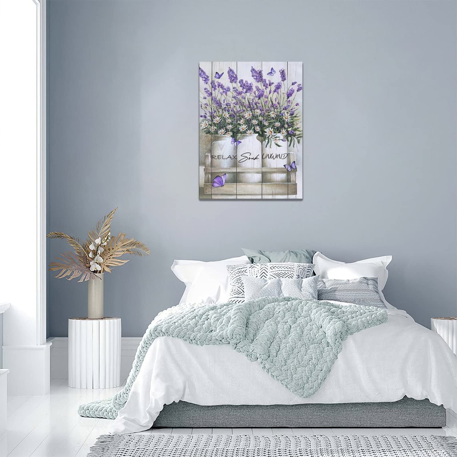 Lavender Farmhouse Bathroom Wall Art - 12