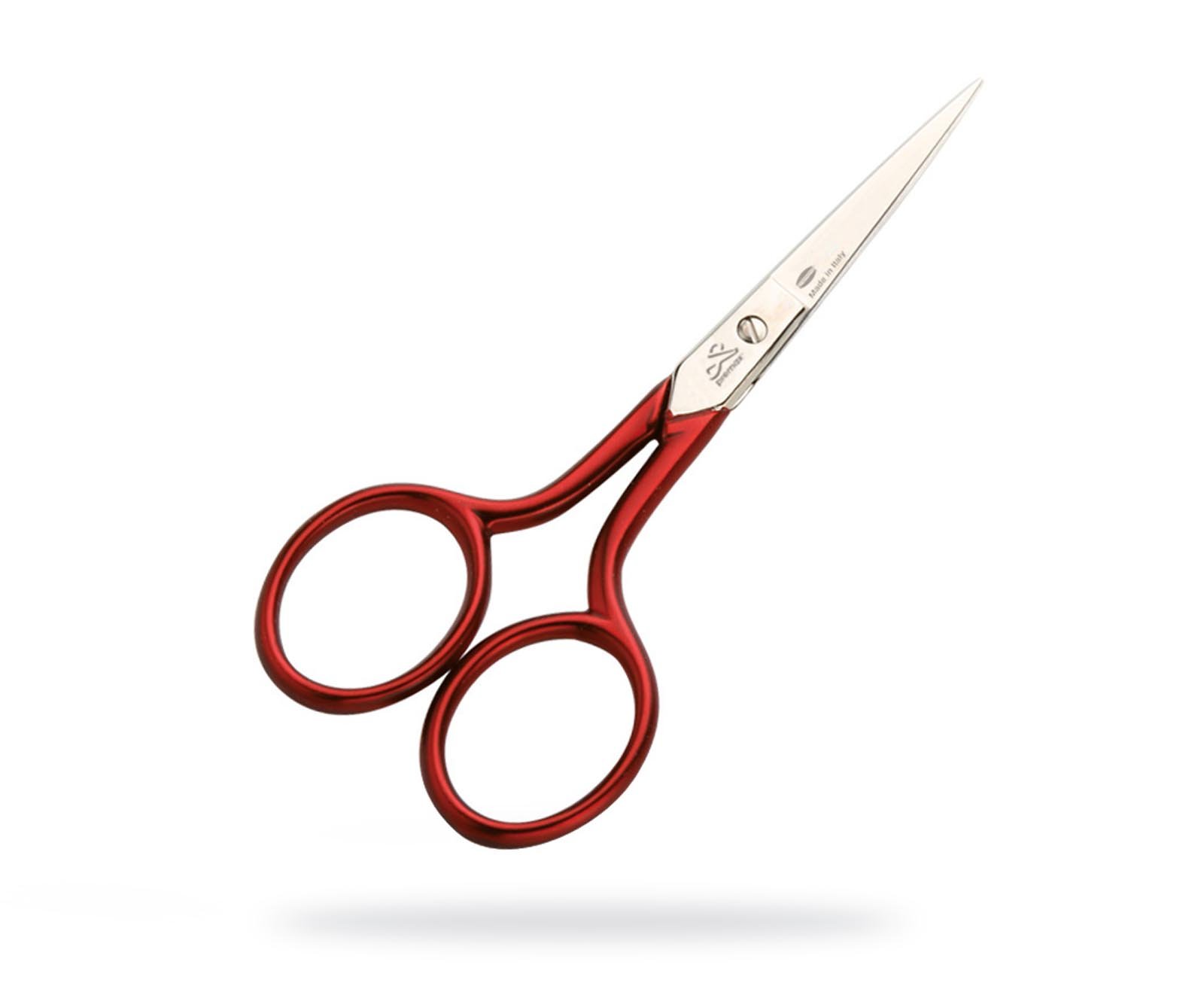 Premium Embroidery Scissors with Red Soft-Touch Handles - Sharp Precision Cutting for Sewing, Quilting & Craft Projects - Ideal for Fabric, Thread & Yarn Work