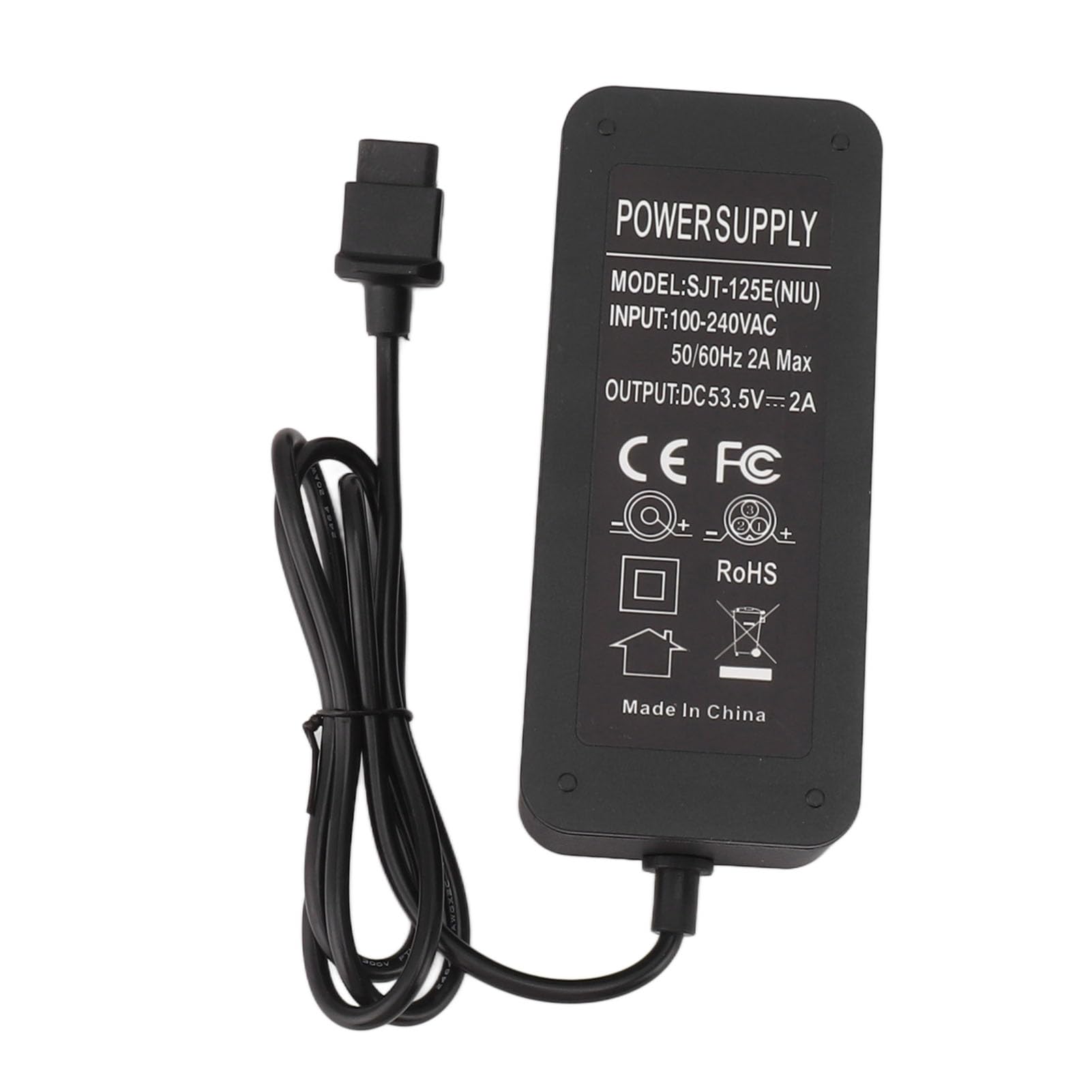 53.5V 2A Electric Scooter Battery Charger for NIU KQi3/KQi3 Pro/KQi3 Max/KQi3 Sport/KQi2/KQi2 Pro - Fast Charging Power Adapter (100-240V AC) - Perfect for Commuting, Campus Travel & Urban Mobility