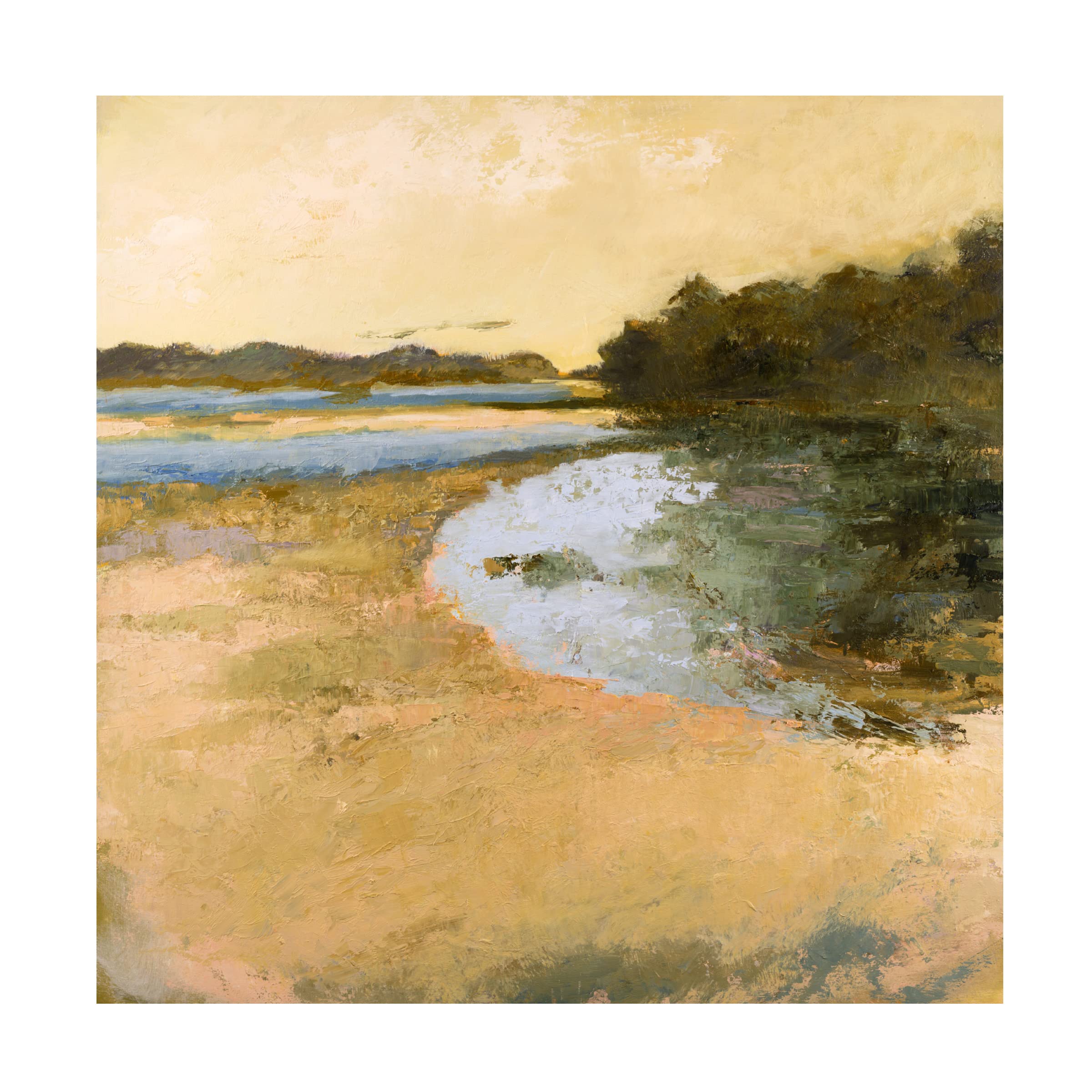Toby Gordon 'Brave Boat Harbor' Canvas Wall Art Print - Coastal Landscape Painting for Living Room, Bedroom & Office Decor