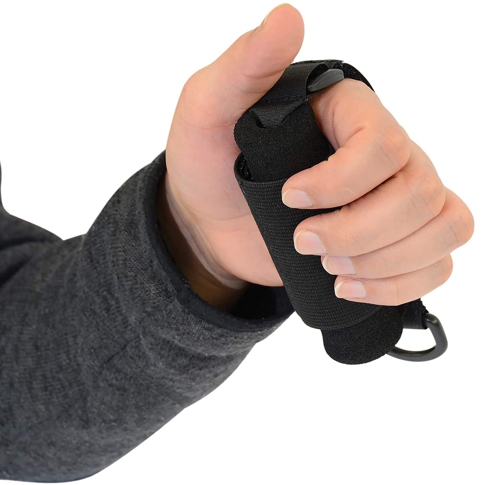 Universal Cuff Utensil Holder Strap - Adaptive Eating Aid for Parkinson's, Arthritis & Hand Tremors - Elderly Assistive Device for Holding Utensils, Writing Tools & Daily Activities (Black) - Perfect for Independent Dining & Self-Care at Home or Healthcare Facilities