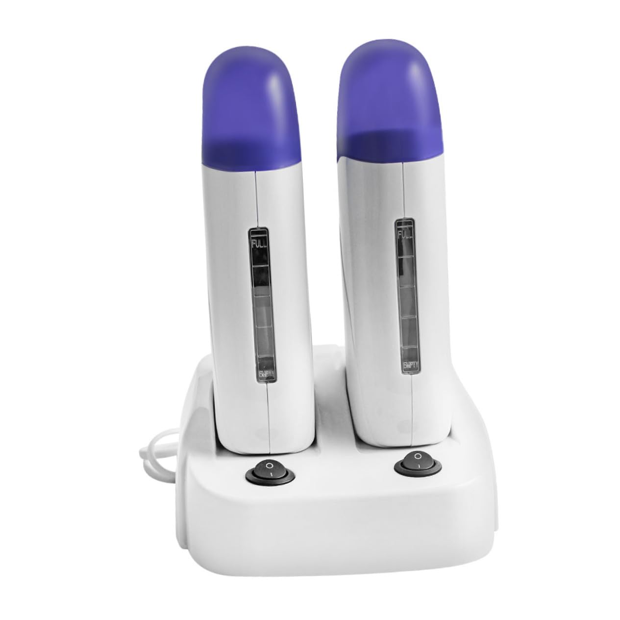 NOLITOY 2-in-1 Portable Wax Warmer Kit for Women - Dual Seat Wax Heater & Bottle Warmer - White Hair Removal Device for Home & Salon Use - Perfect for Legs, Bikini, Face & Body Waxing
