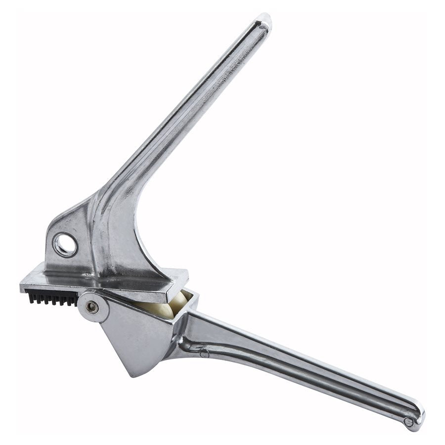 Winco GP-1 Stainless Steel Garlic Press - Heavy Duty Kitchen Gadget for Crushing Garlic, Ginger & Nuts - Perfect for Cooking, Baking & Meal Prep