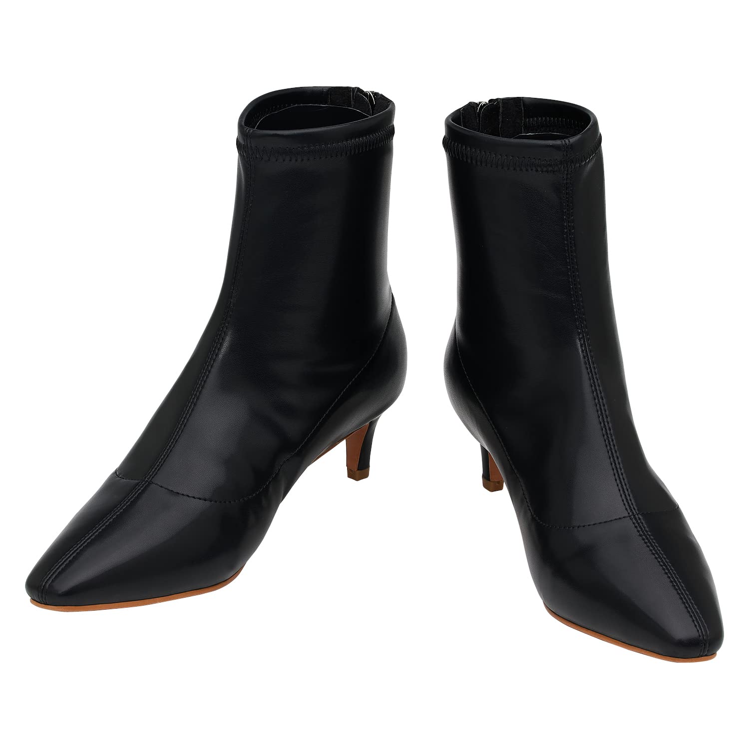 C.Paravano Women's Pointed Toe Ankle Boots with Side Zip - Stylish High Heel Stiletto Booties for Dressy Occasions, Office Wear & Night Out
