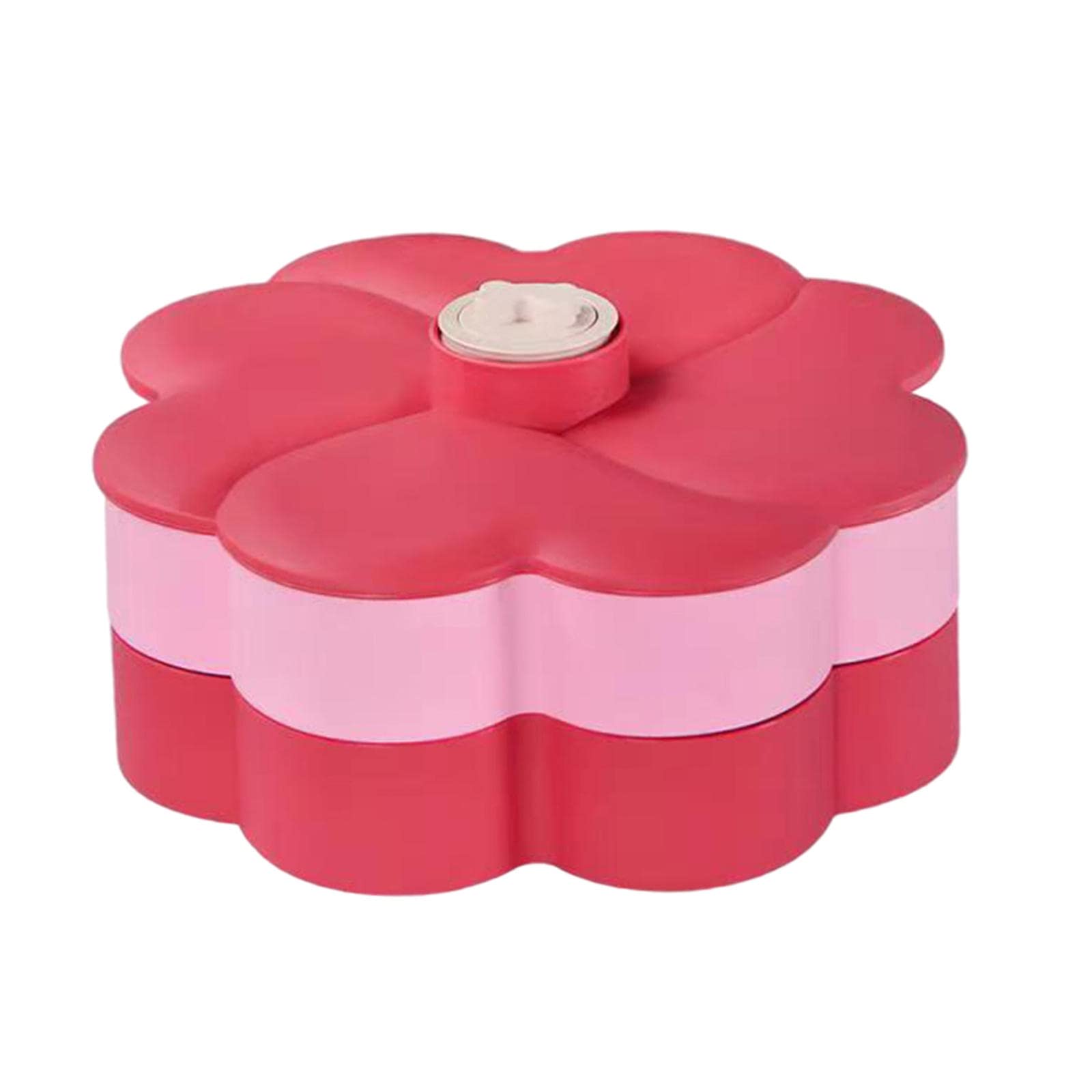 Gazechimp Pink Flower-Shaped Candy Storage Box - Snack Organizer Tray with Lid for Kitchen, Party, and Home Decor | Perfect for Candy, Nuts, and Small Treats