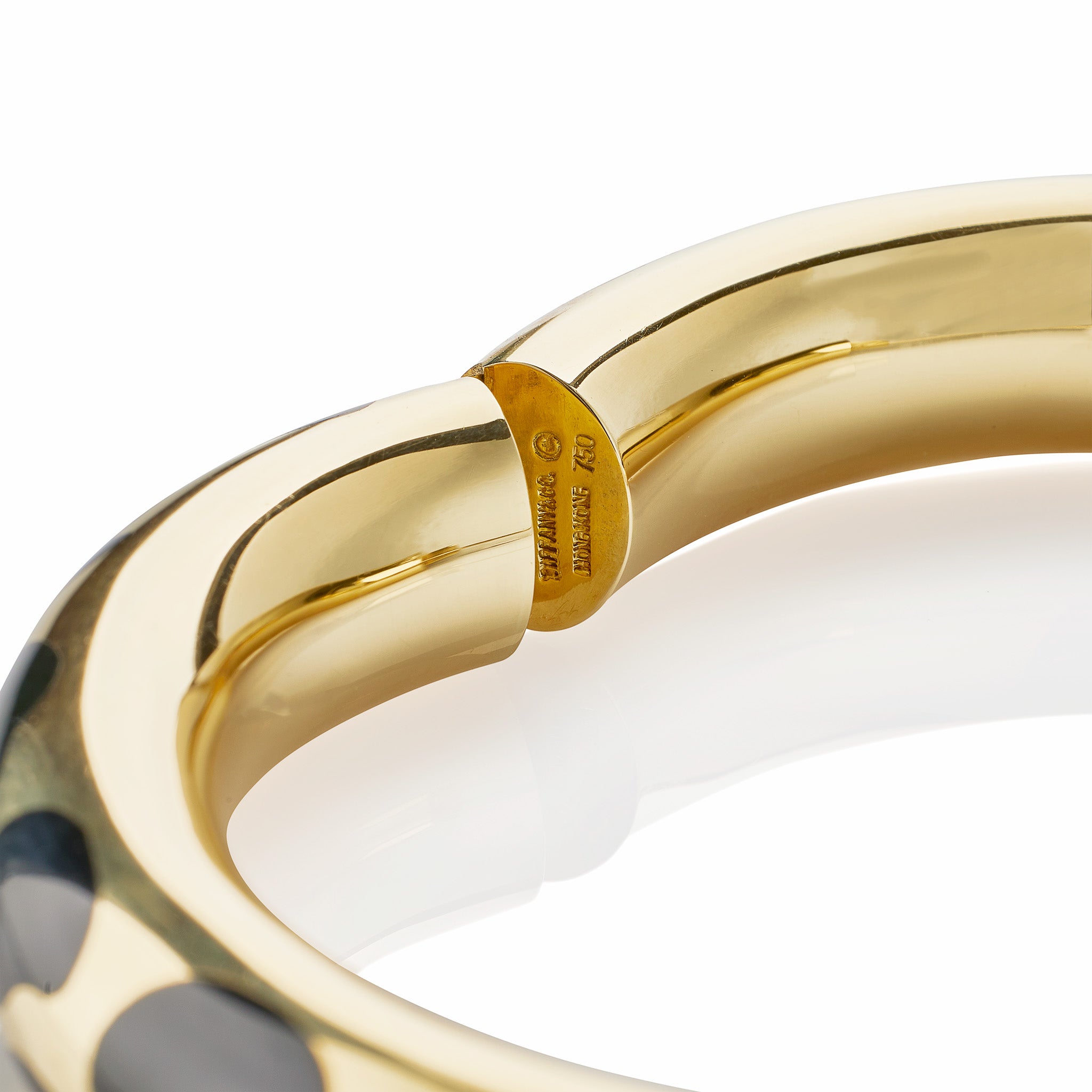Angela Cummings for Tiffany & Co. Black Jade Bangle Bracelet - Elegant Statement Jewelry for Women, Perfect for Parties, Weddings & Special Occasions