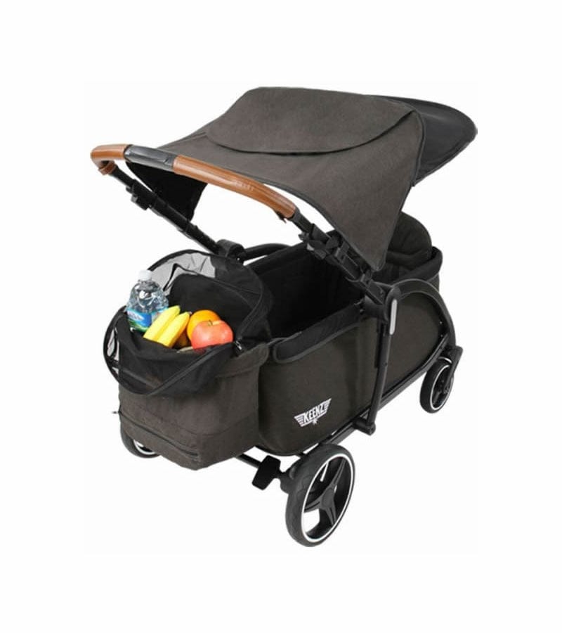 Keenz Class Stroller Wagon for 2 Kids - Lightweight Foldable All-Terrain Push Wagon with Canopy & Storage - Perfect for Beach, Park, and Family Outings
