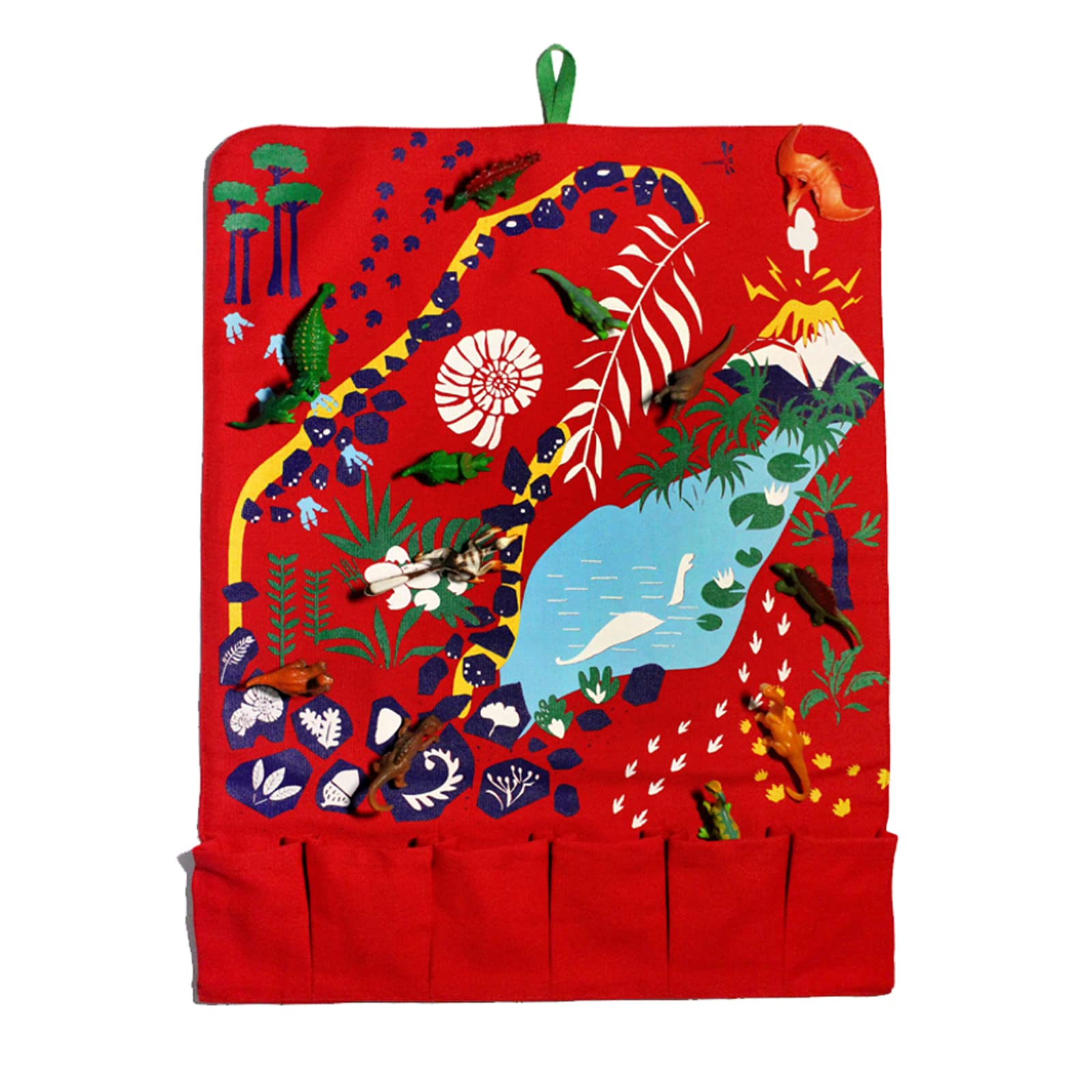 XIMDOMADO Portable Roll Up Storage Play Mat for Kids - Dinosaur Design, Non-Toxic & Waterproof, Perfect for Nursery, Playroom & Travel - Great for Toys, Books & Baby Essentials Storage