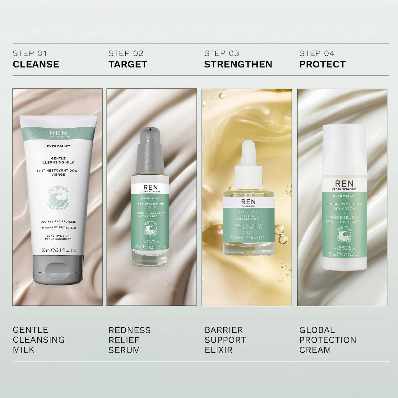 REN Clean Skincare Evercalm™ Redness Relief Serum 30ml - Soothing Facial Treatment for Sensitive Skin | Reduce Redness & Calm Irritation | Perfect for Rosacea & Post-Procedure Care