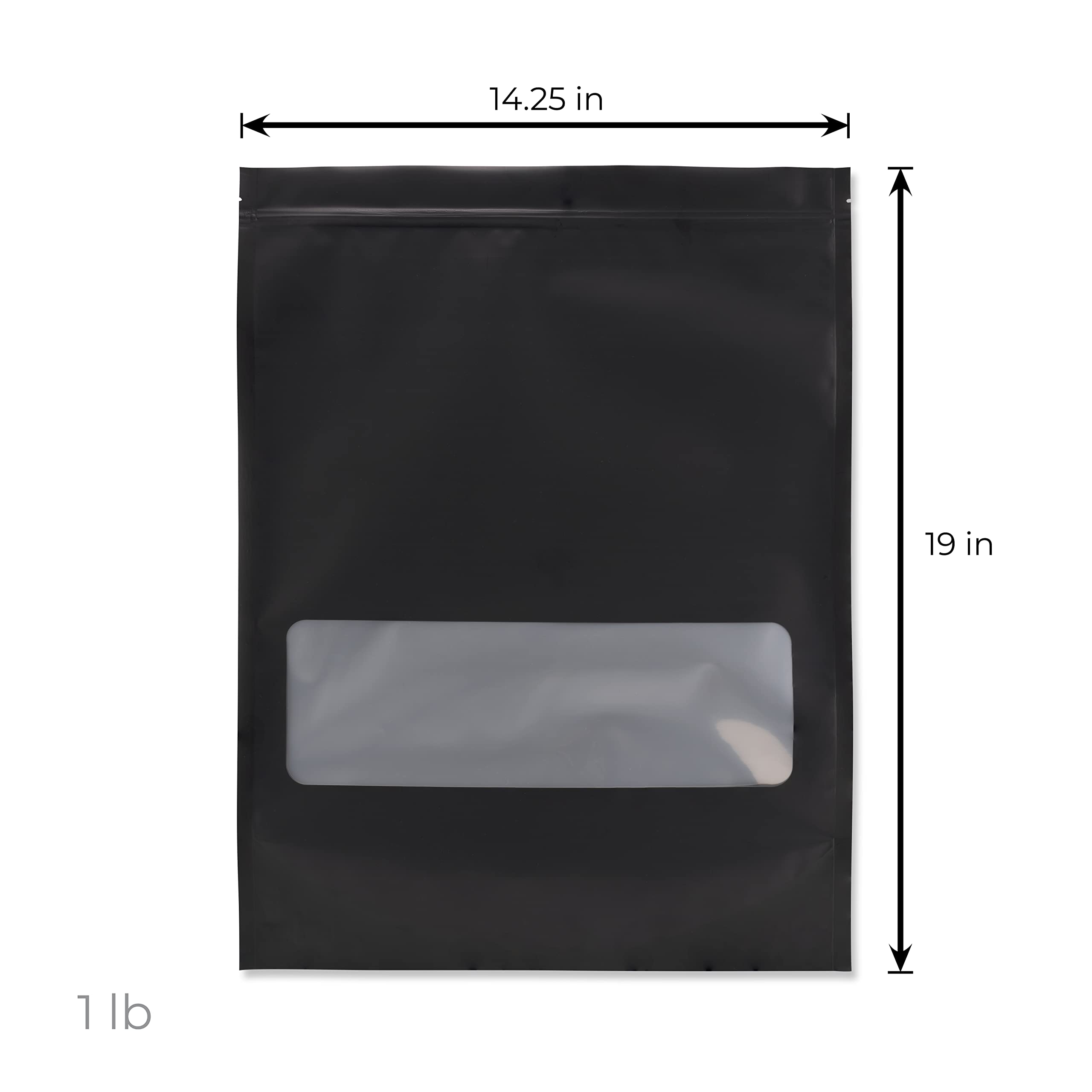 Premium Smell Proof Mylar Bags - 100 Count 6mil Thick Food Storage Bags with Resealable Zipper - Airtight Packaging for Cannabis, Coffee, Tea & Dry Goods (Black/Clear) - Ideal for Home Kitchen & Commercial Use