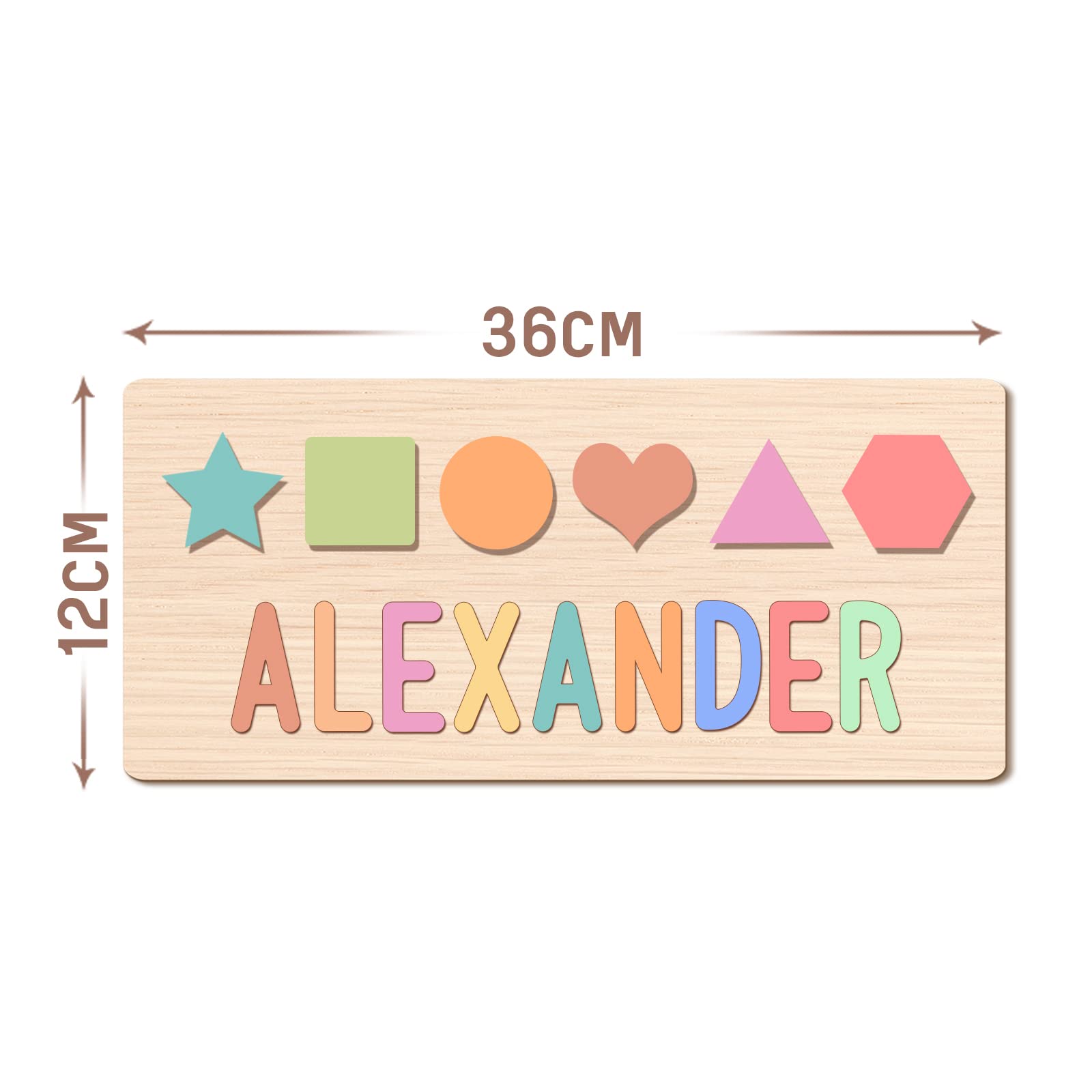 Personalized Kids Name Puzzle - Custom Wooden Name Puzzle for Toddlers - Educational Learning Toy for Boys & Girls - Unique Baby Shower Gift & Birthday Present - Perfect for Nursery Decor & Early Childhood Development