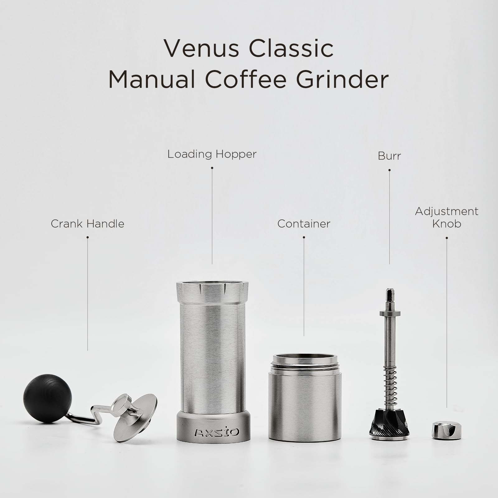 Premium Manual Coffee Grinder with CNC Stainless Steel Conical Burr - Adjustable Coarseness, 30g Capacity - Perfect for Espresso, French Press & Pour Over Brewing at Home or Travel