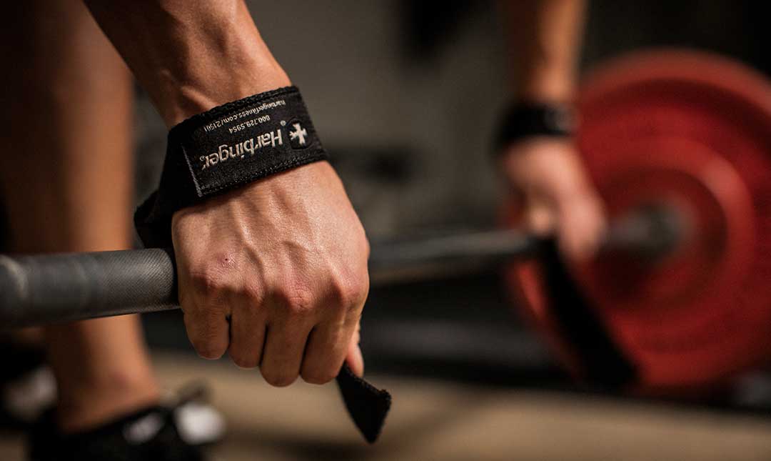 Harbinger Cotton Lifting Straps for Weightlifting & Gym Workouts - Support for Deadlifts, Pull-ups & Strength Training