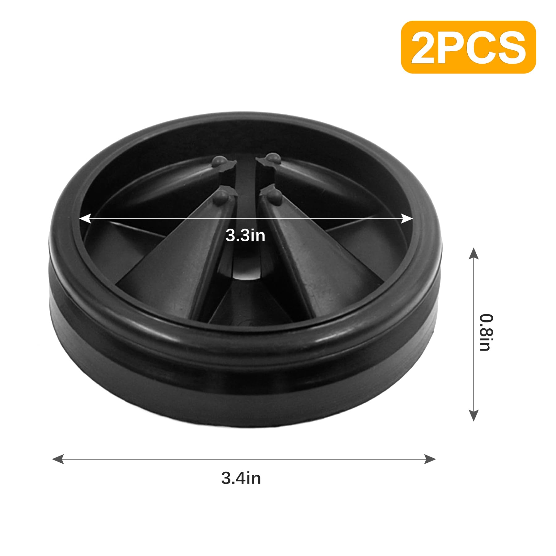 2-Pack Garbage Disposal Splash Guard for 3 3/8