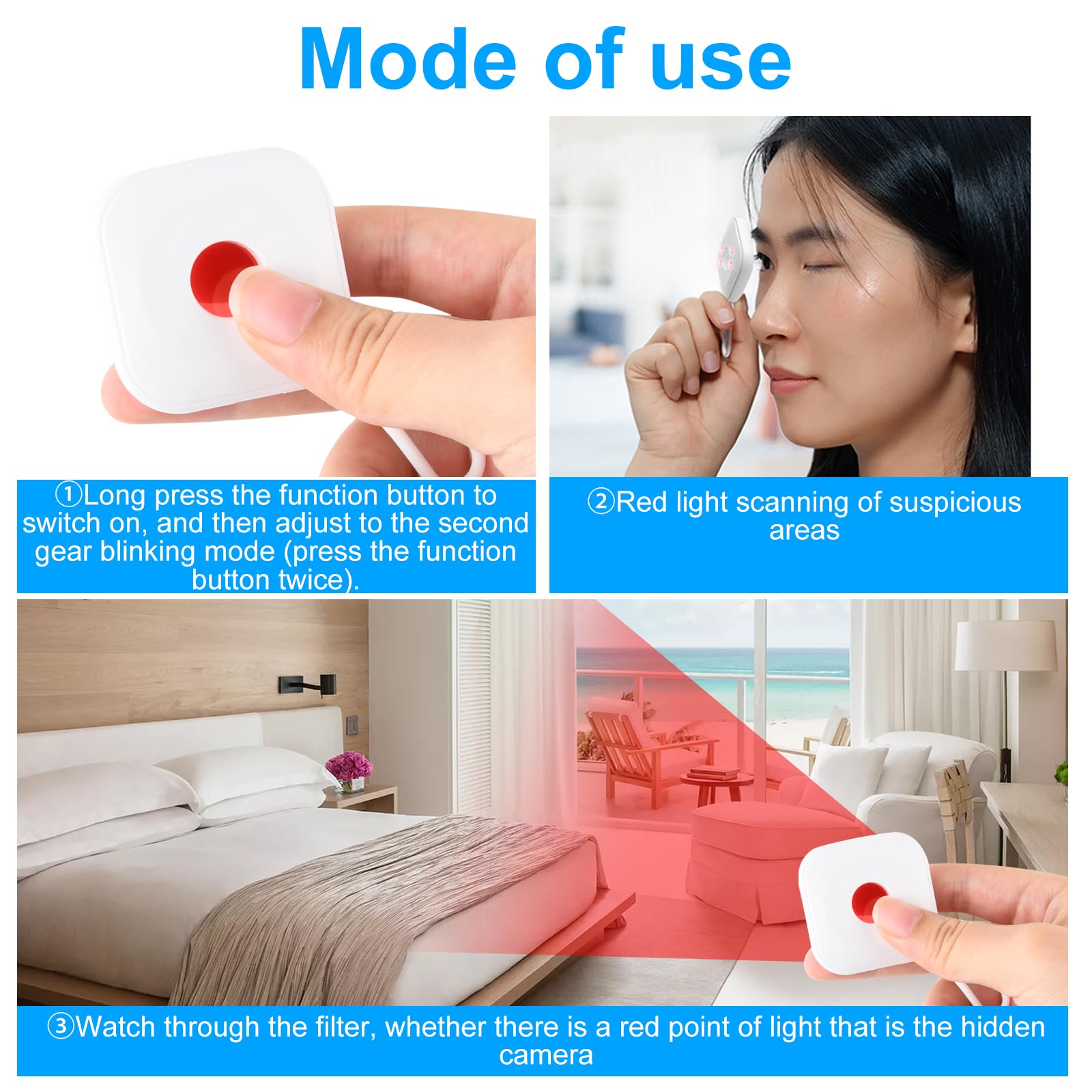 **Joyan Hidden Camera Detector - Portable Spy Camera Finder with Infrared Vision & Long Battery Life | Ideal for Offices, Hotels, Bathrooms & Travel Security**