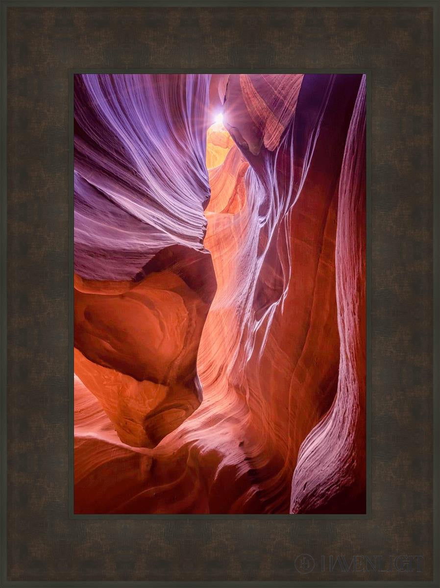 Antelope Canyon Sunburst Wall Art - Stunning Desert Landscape Photography Print for Home & Office Decor | Perfect for Living Room, Bedroom, or Gift