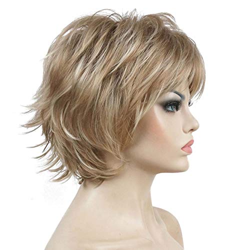 Stylish Short Layered Shaggy Synthetic Wig with Bangs for Women - Perfect for Cosplay, Halloween & Daily Fashion Looks
