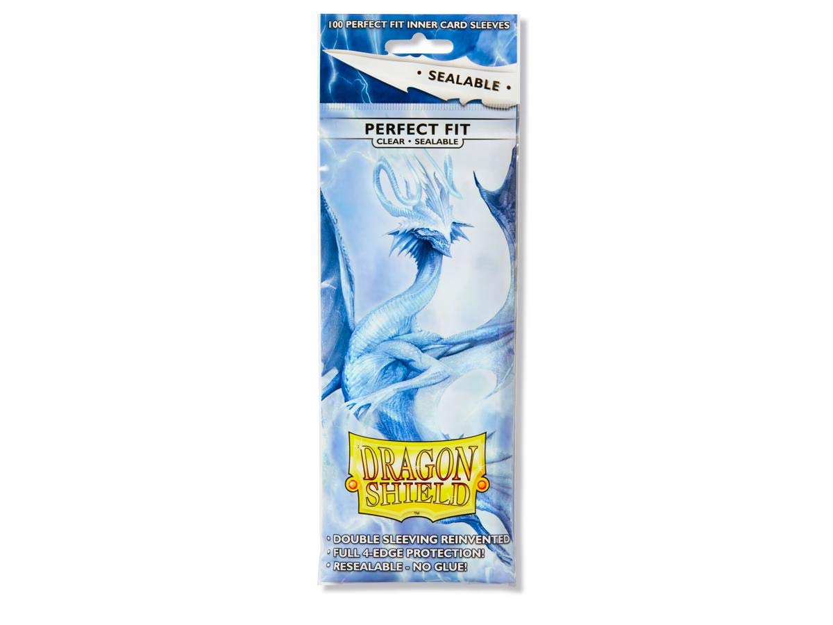 10 Packs Dragon Shield Sealable Inner Sleeve Clear Standard Size 100 ct Card Sleeves - Perfect for MTG, Pokemon, Yu-Gi-Oh Trading Card Protection & Storage - Display Case for Collectible Card Games