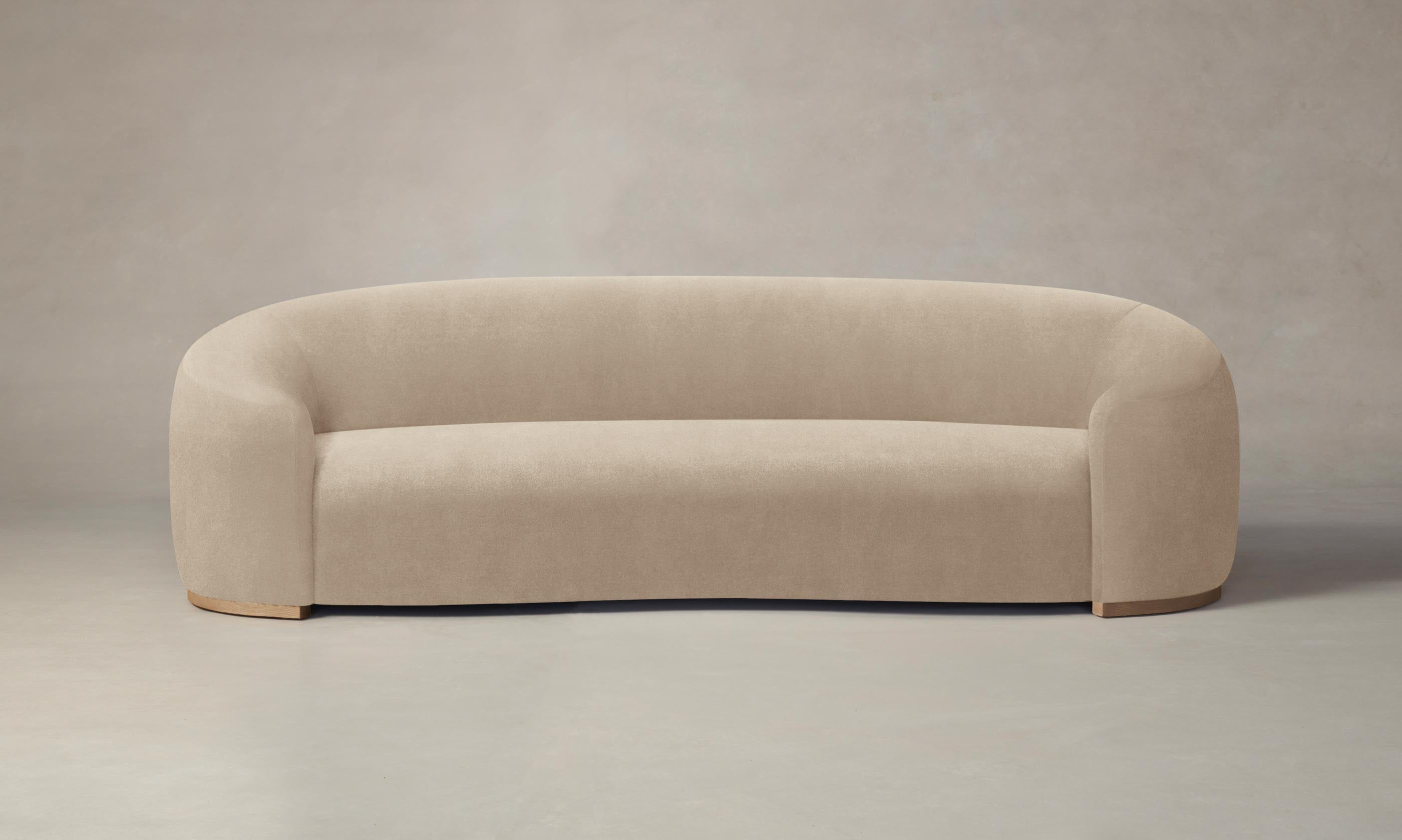 Premium Performance Velvet Taupe Chelsea Sofa - Modern Living Room Furniture for Small Spaces & Apartments