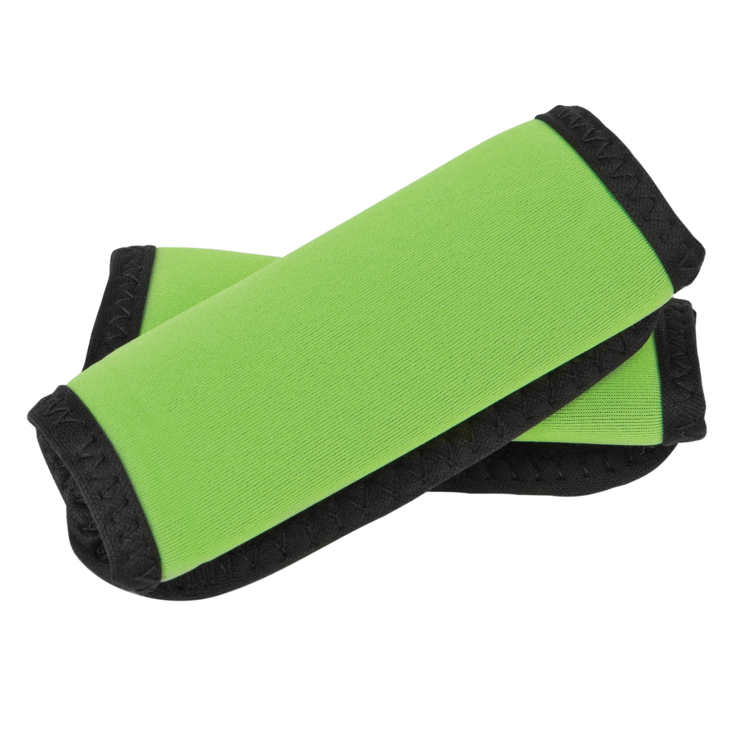 Travelon Set of 2 Anti-Theft Handle Wraps & Luggage Tags - Neon Green for Secure Travel | Perfect for Airports, Cruises & Business Trips