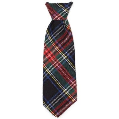 Black Stewart Plaid Neck Tie for Men - Classic Tartan Pattern Silk Tie - Perfect for Weddings, Business Meetings & Formal Events