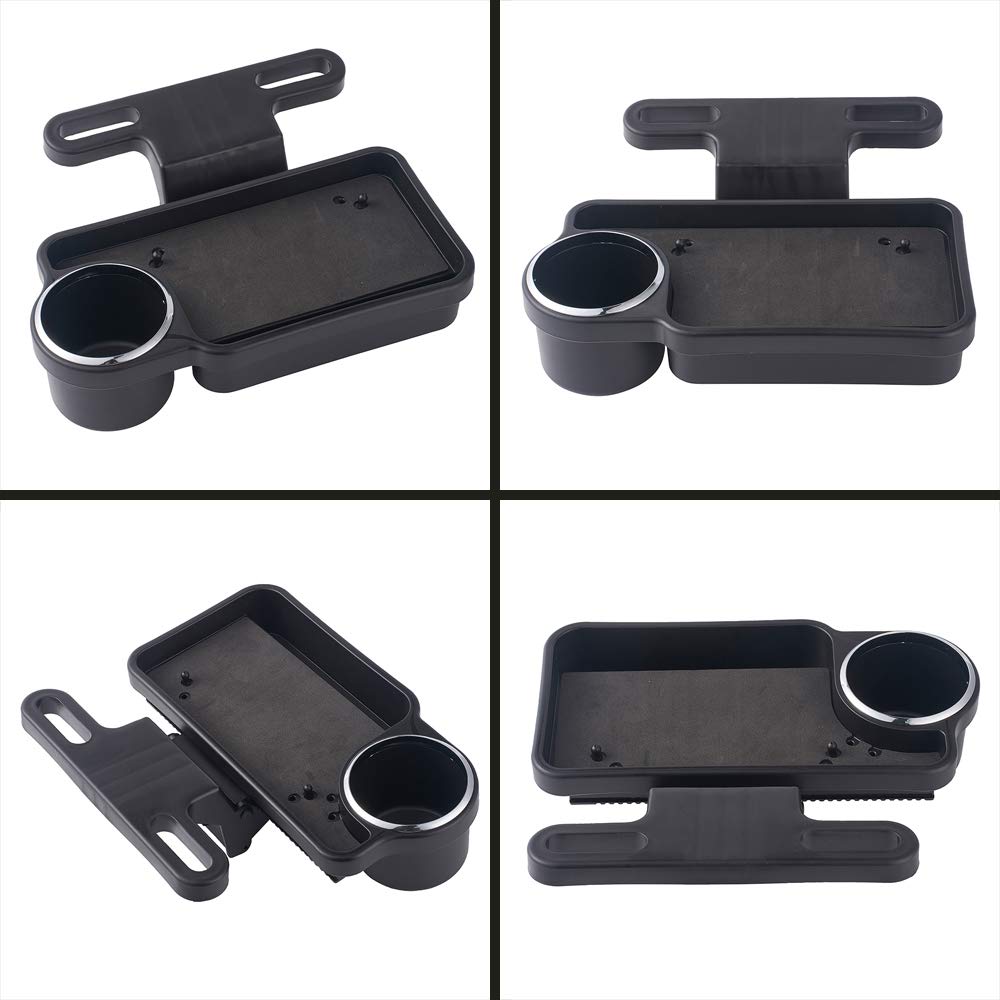 Foldable Car Headrest Cup Holder - Multifunctional Seat Back Organizer with Drink Pocket & Food Tray | Perfect for Road Trips, Commuting & Family Travel