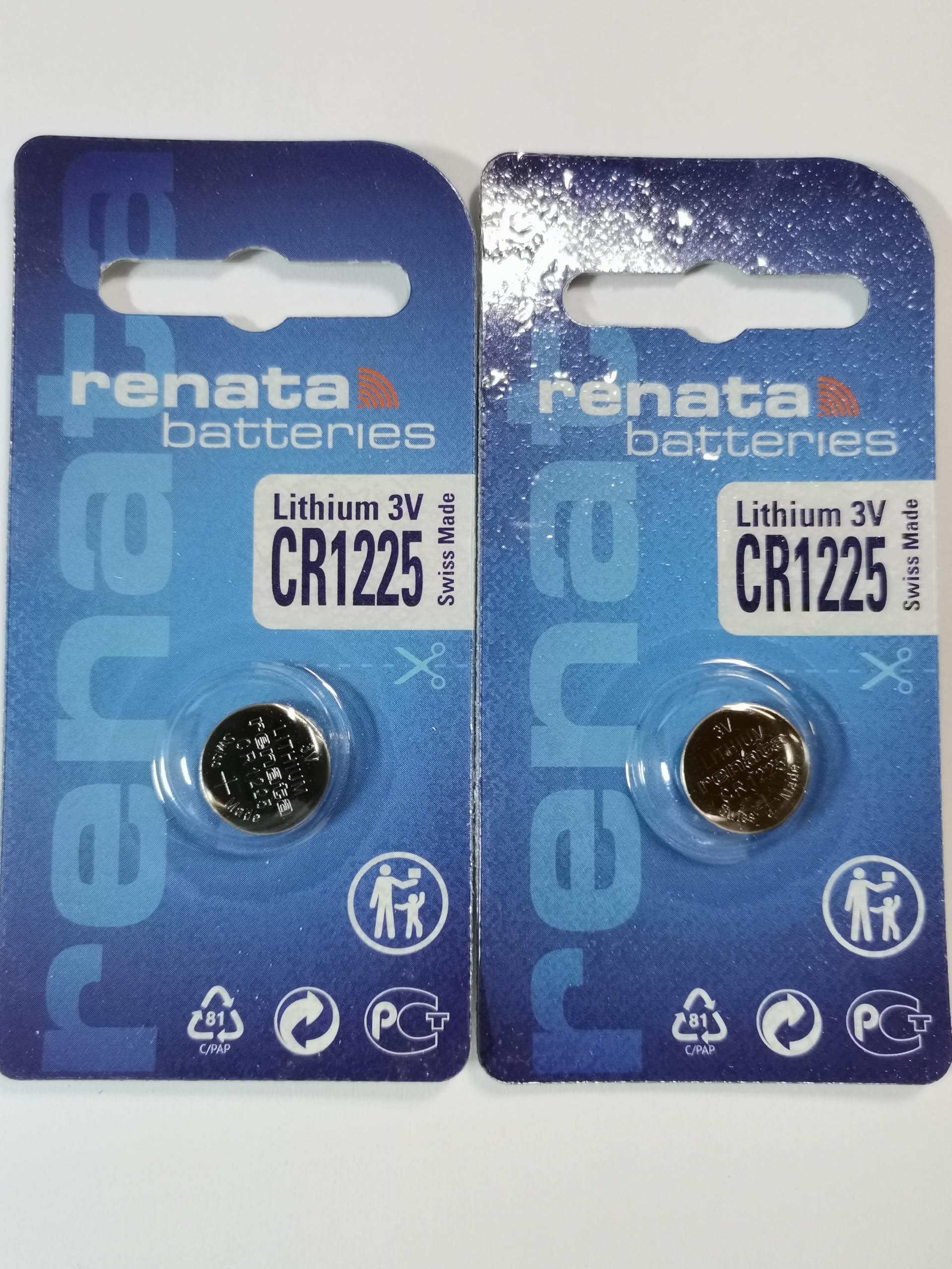 Renata CR1225 Lithium Coin Cell Battery - 2 Pack - Long Lasting Power for Watches, Calculators, and Key Fobs - Perfect Replacement Battery for Timepieces and Small Electronics