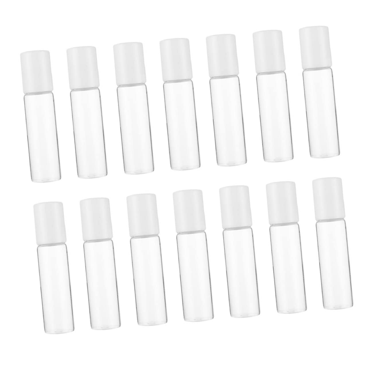 FOMIYES 15pcs Glass Roll-on Essential Oil Bottles with Rolling Balls - Travel Size Cosmetic Containers for Aromatherapy, Lip Gloss & DIY Skincare - Perfect for Home, Office & On-the-Go Use