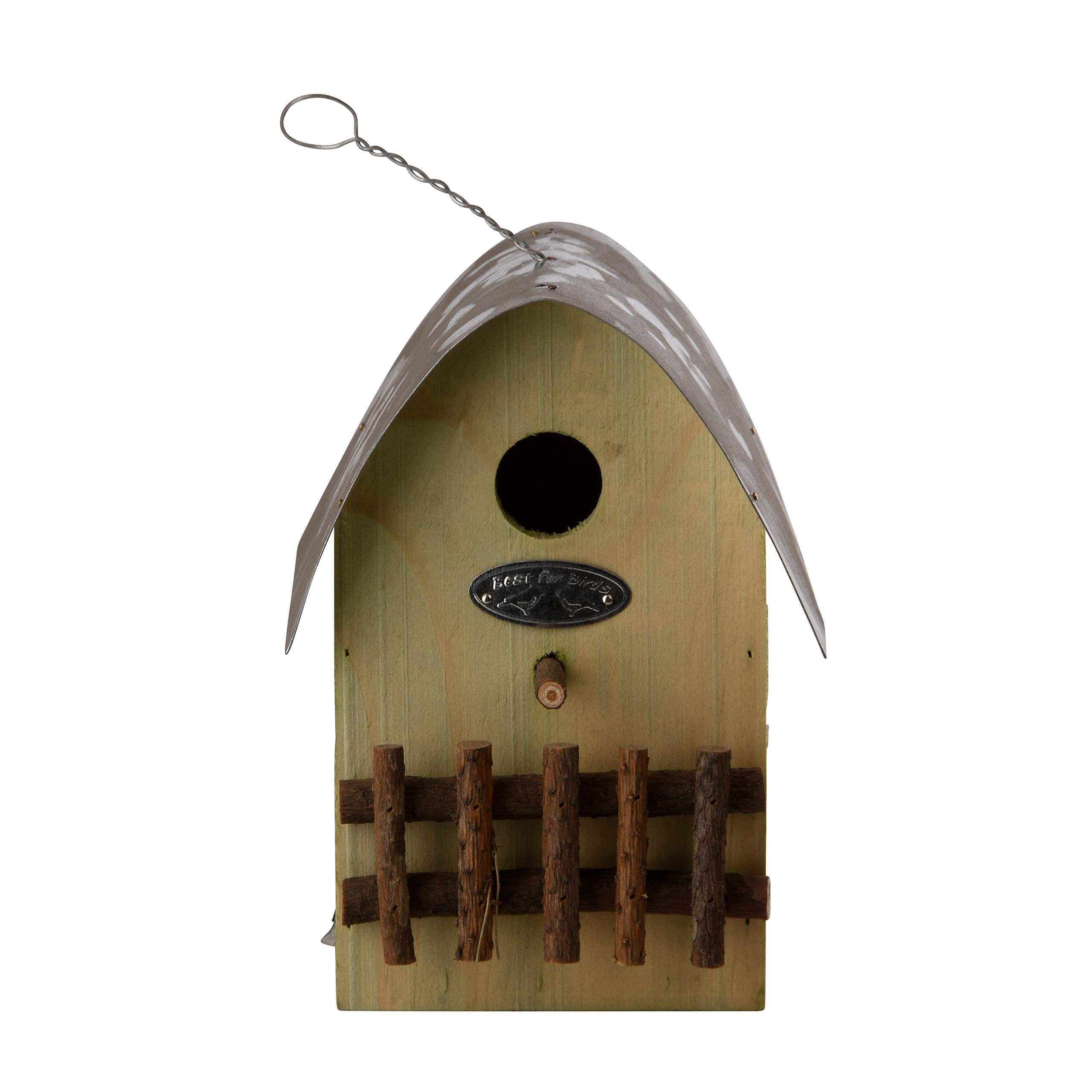 Esschert Design NKH Nest Box House - Premium Wooden Bird House for Garden, Backyard & Outdoor Use - Attracts Wild Birds for Nesting & Shelter