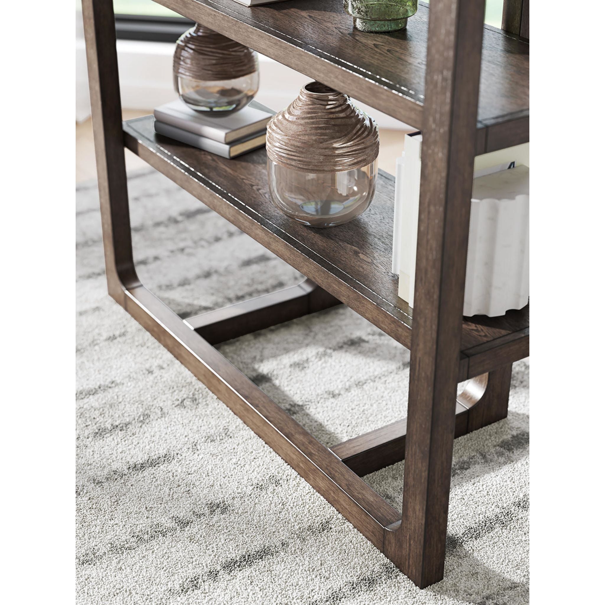 Breckington Dark Brown Bookcase - Modern Wooden Bookshelf for Living Room, Bedroom & Office Storage