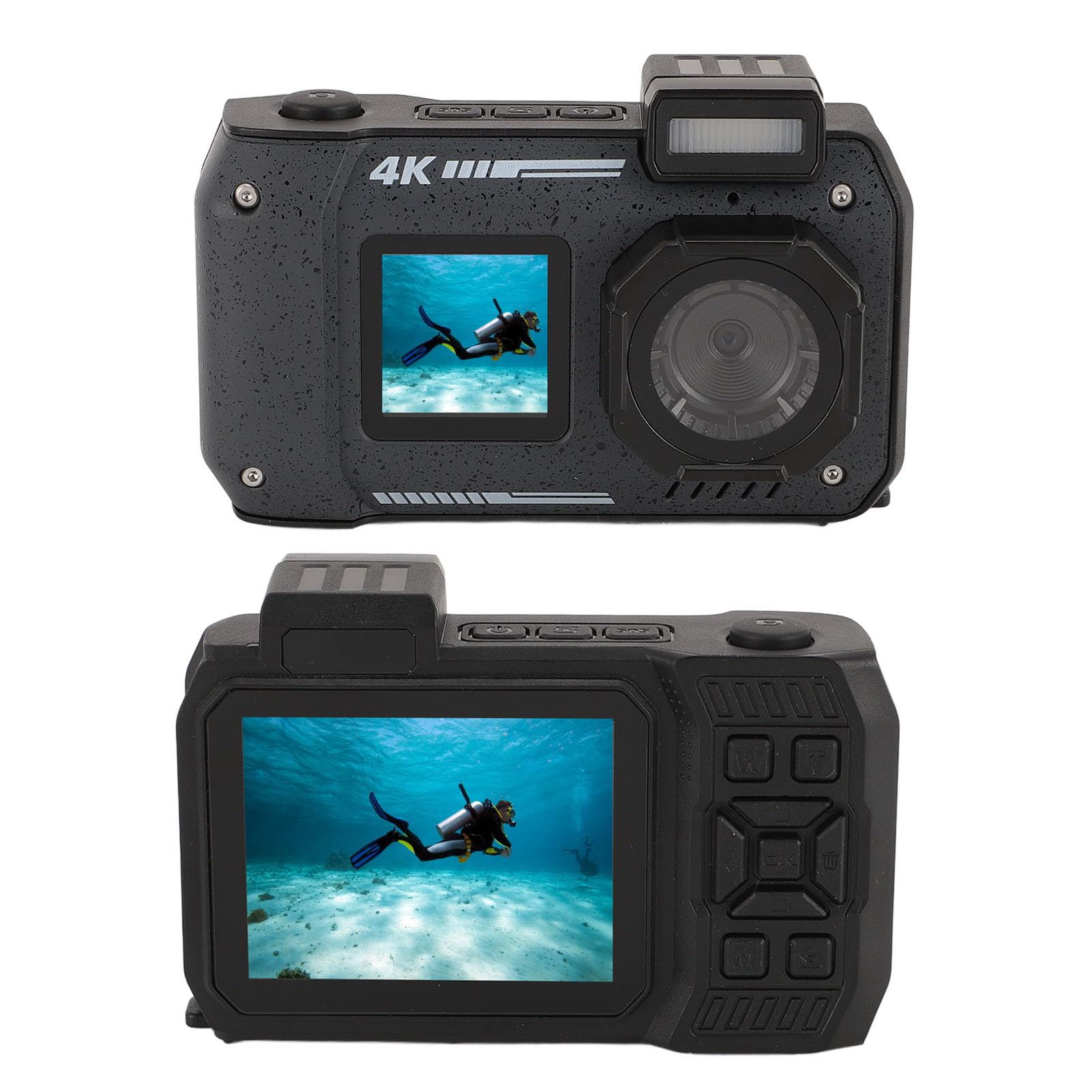 48MP 4K Waterproof Action Camera with 16X Digital Zoom & Autofocus - 2.4