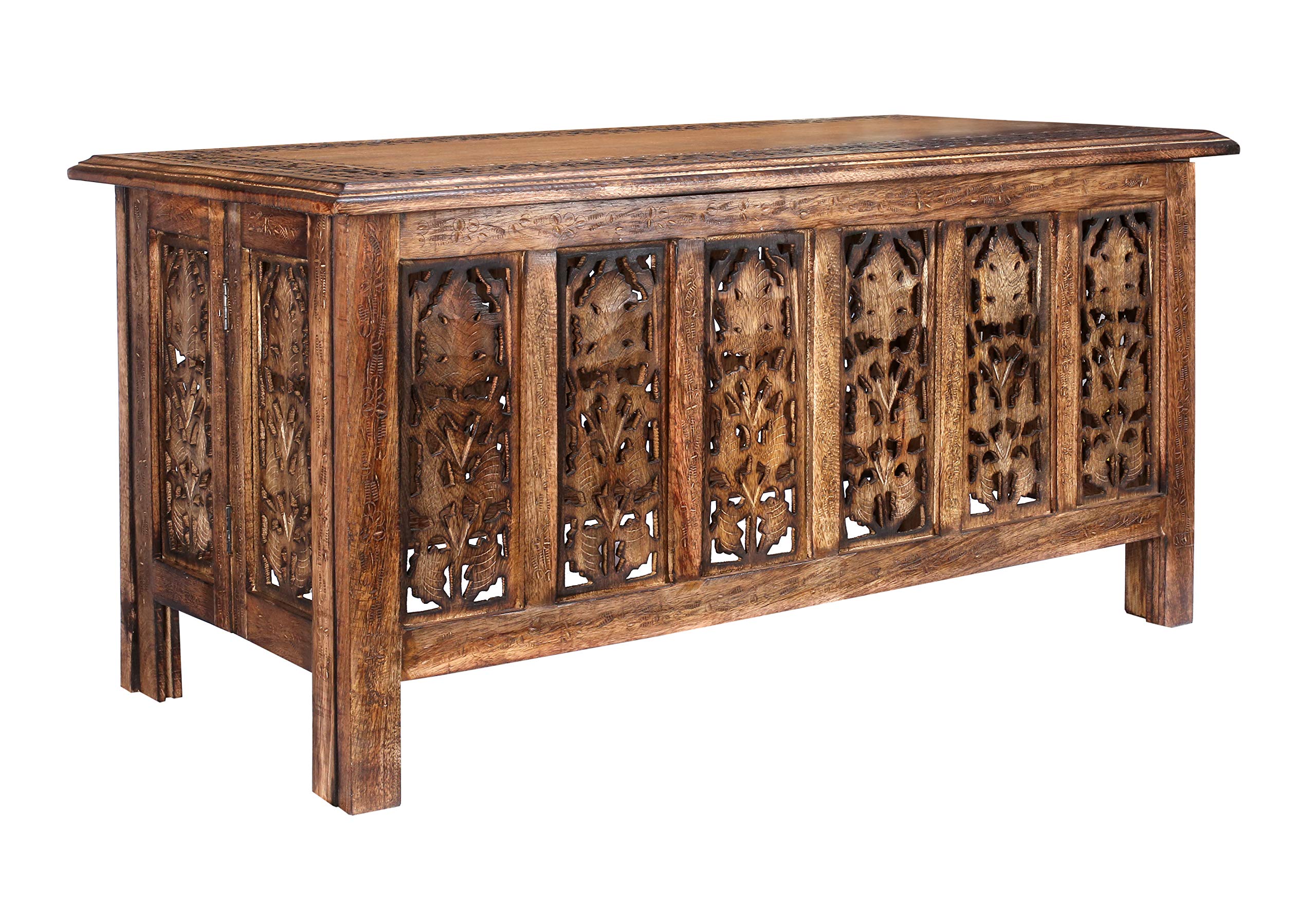 Modern Rectangular Wooden Coffee Table 36x18 Inch - Burnt Finish Living Room Center Table, Entryway Console Table for Magazines, Books & Plants | Perfect for Small Spaces, Apartments & Cozy Home Decor