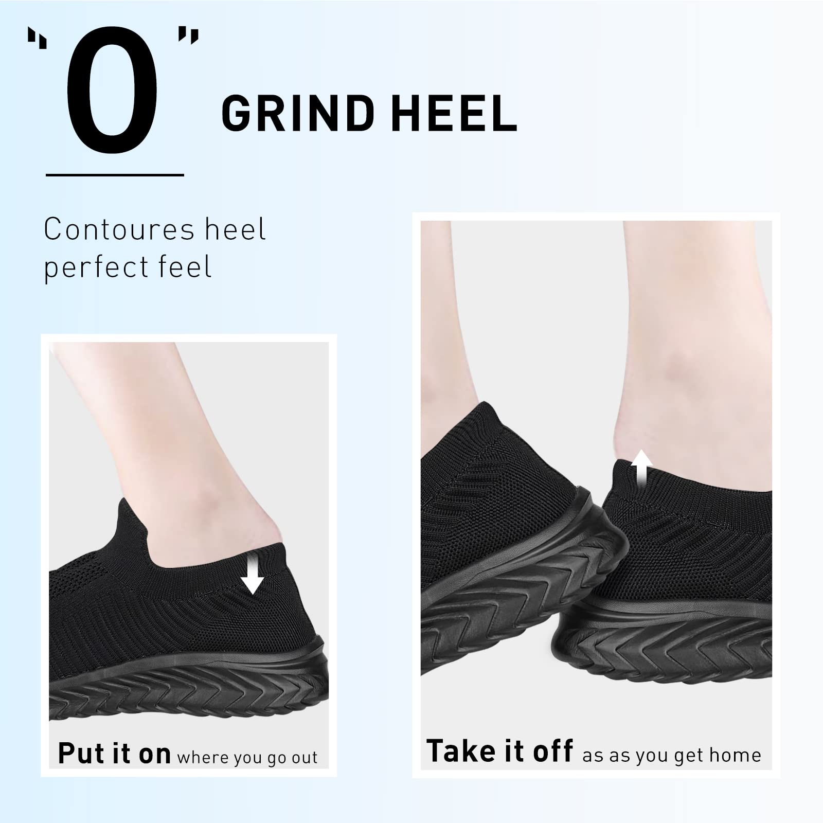 JIAFO Women's Athletic Walking Shoes - Slip On Sneakers for Women, Non-Slip Running Shoes, Breathable Lightweight Mesh Knit Casual Shoes | Perfect for Walking, Jogging, Gym Workouts & Everyday Wear