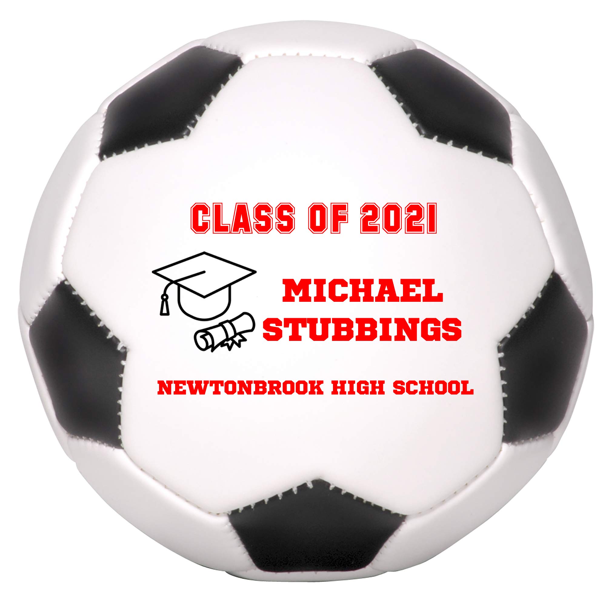 Custom Personalized 2025 Graduation Soccer Ball Gift - Class of 2025 Graduation Present for Boys & Girls - Perfect High School/College Graduation Keepsake - Great for Senior Year Memories & Team Celebrations
